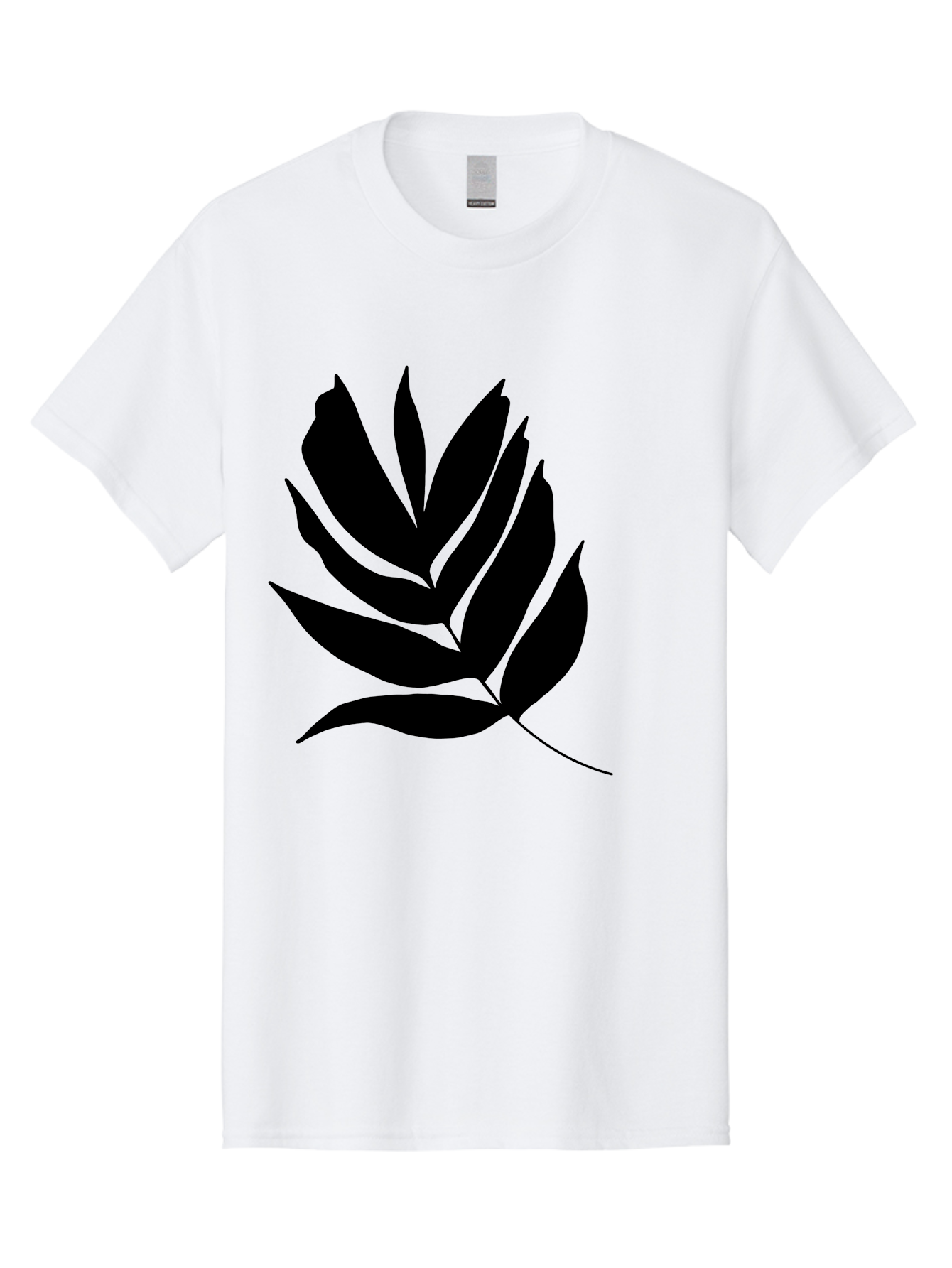 Black-Leaf-Silhouette Men'S Graphic Tee, 100% Cotton, Comfortable Casual Summer Wear, Machine Washable, Leaf Silhouette, Black Leaves, Minimalist Design, Plant Illustration, Simple Shapes, Botanical Art, Leafy Graphic, Nature-Inspired, -  Aaa378 5