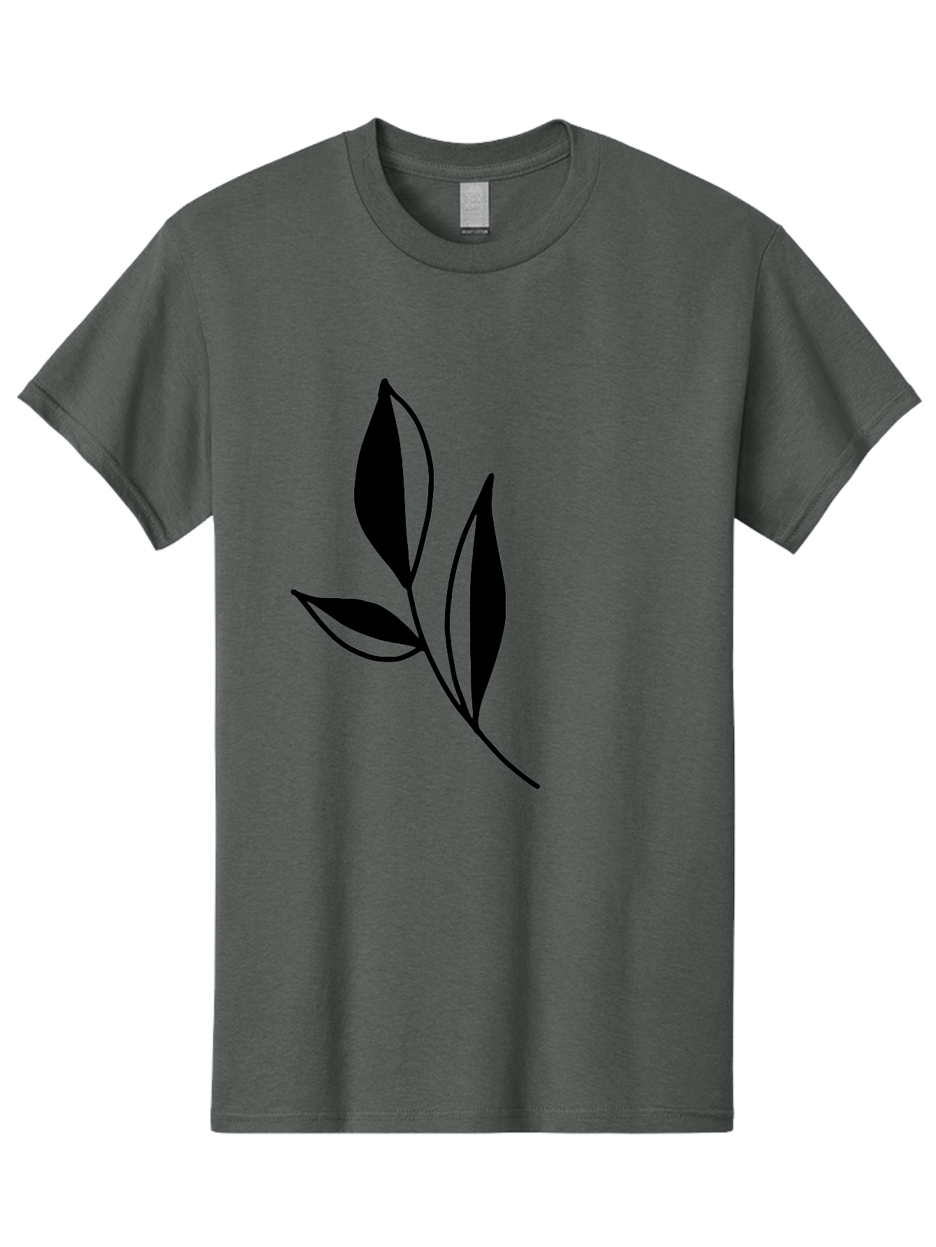Black-Leaf Men'S Graphic Tee, 100% Cotton, Comfortable Casual Summer Wear, Machine Washable, Simple Leaf Design, Black Leaves, Minimalist Art, Nature Inspired, Botanical Illustration, Elegant Graphics, Leaf Silhouette -  Aaa379 15