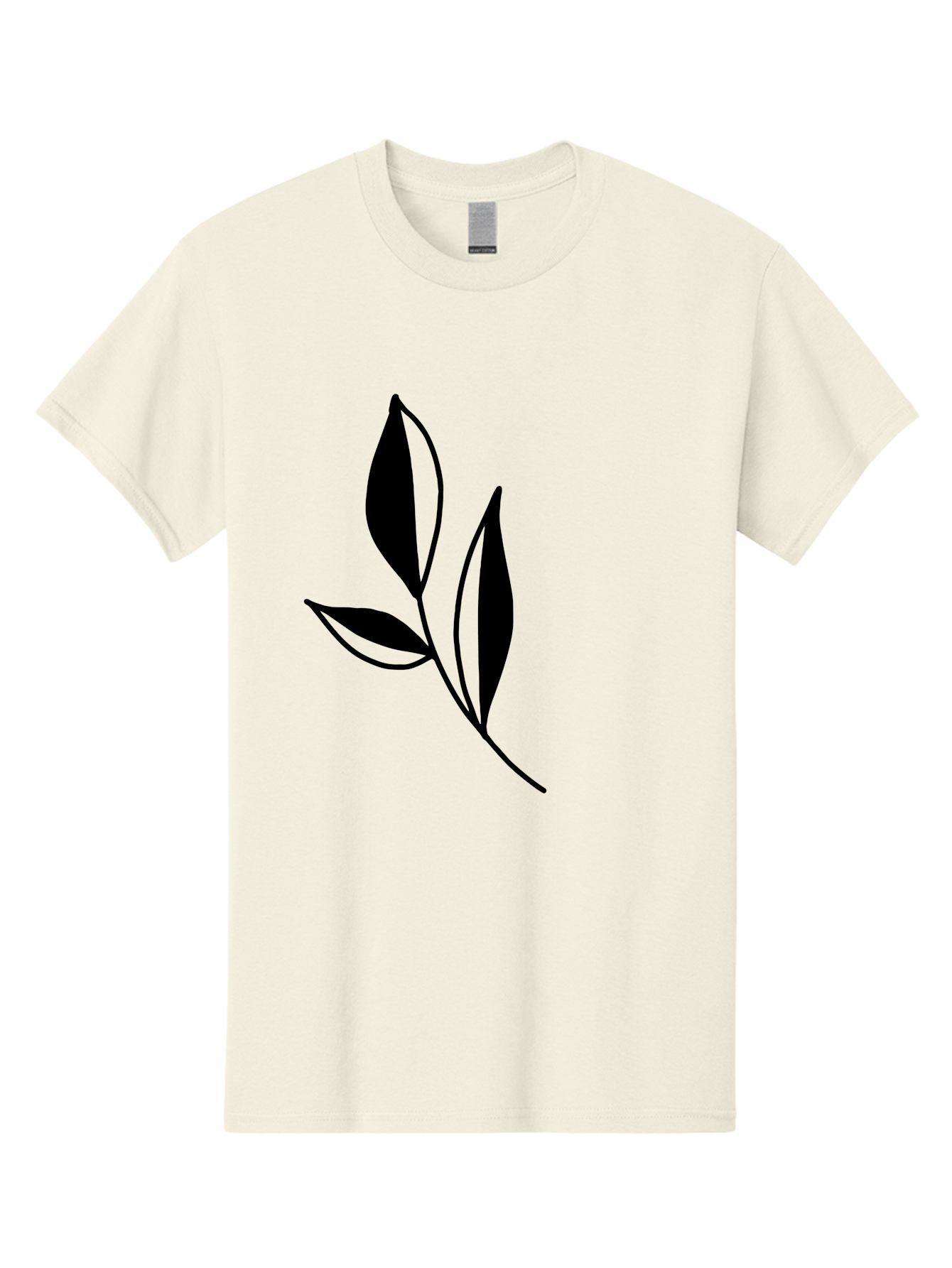 Black-Leaf Men'S Graphic Tee, 100% Cotton, Comfortable Casual Summer Wear, Machine Washable, Simple Leaf Design, Black Leaves, Minimalist Art, Nature Inspired, Botanical Illustration, Elegant Graphics, Leaf Silhouette -  Aaa379 25