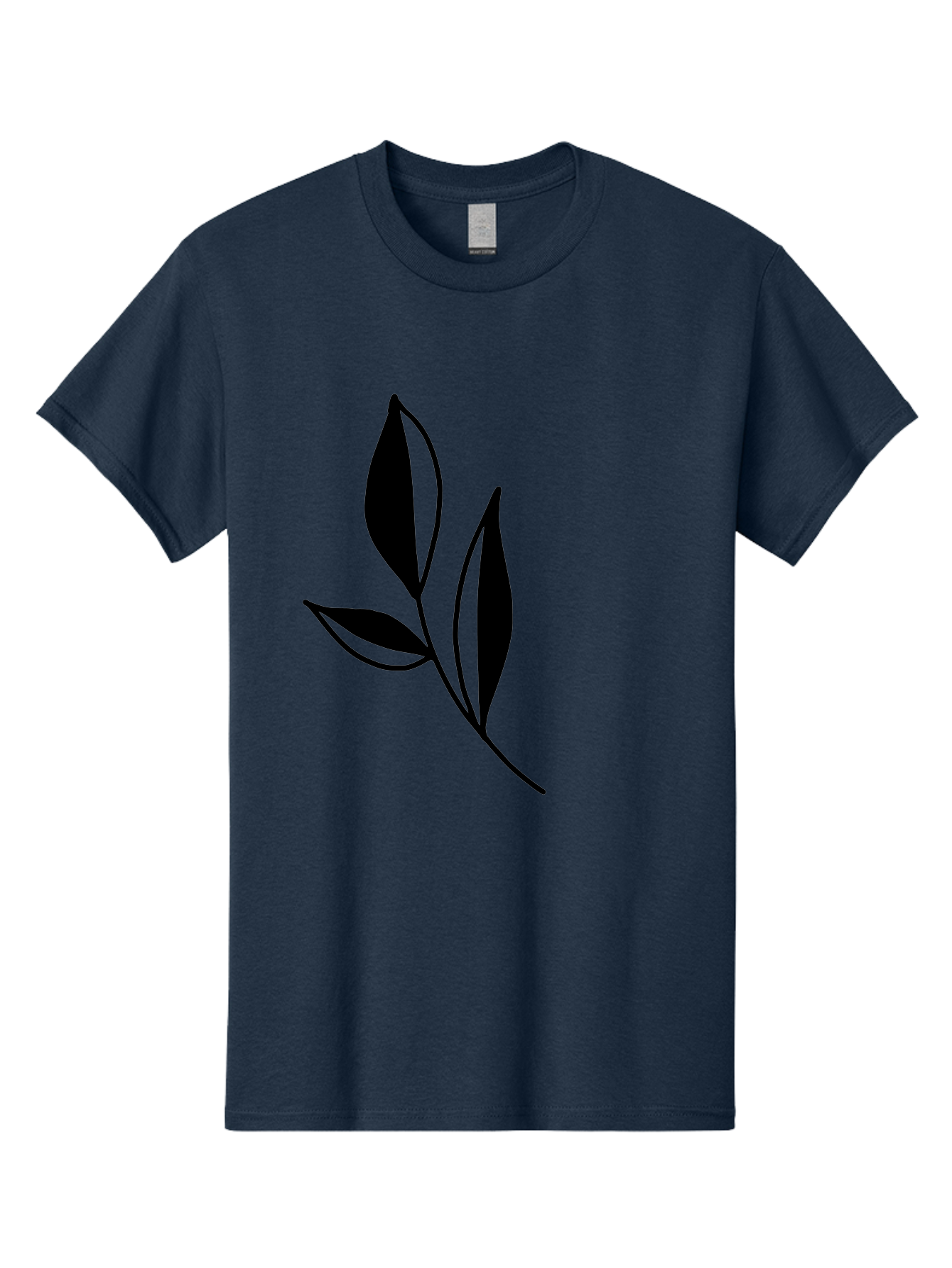 Black-Leaf Men'S Graphic Tee, 100% Cotton, Comfortable Casual Summer Wear, Machine Washable, Simple Leaf Design, Black Leaves, Minimalist Art, Nature Inspired, Botanical Illustration, Elegant Graphics, Leaf Silhouette -  Aaa379 13