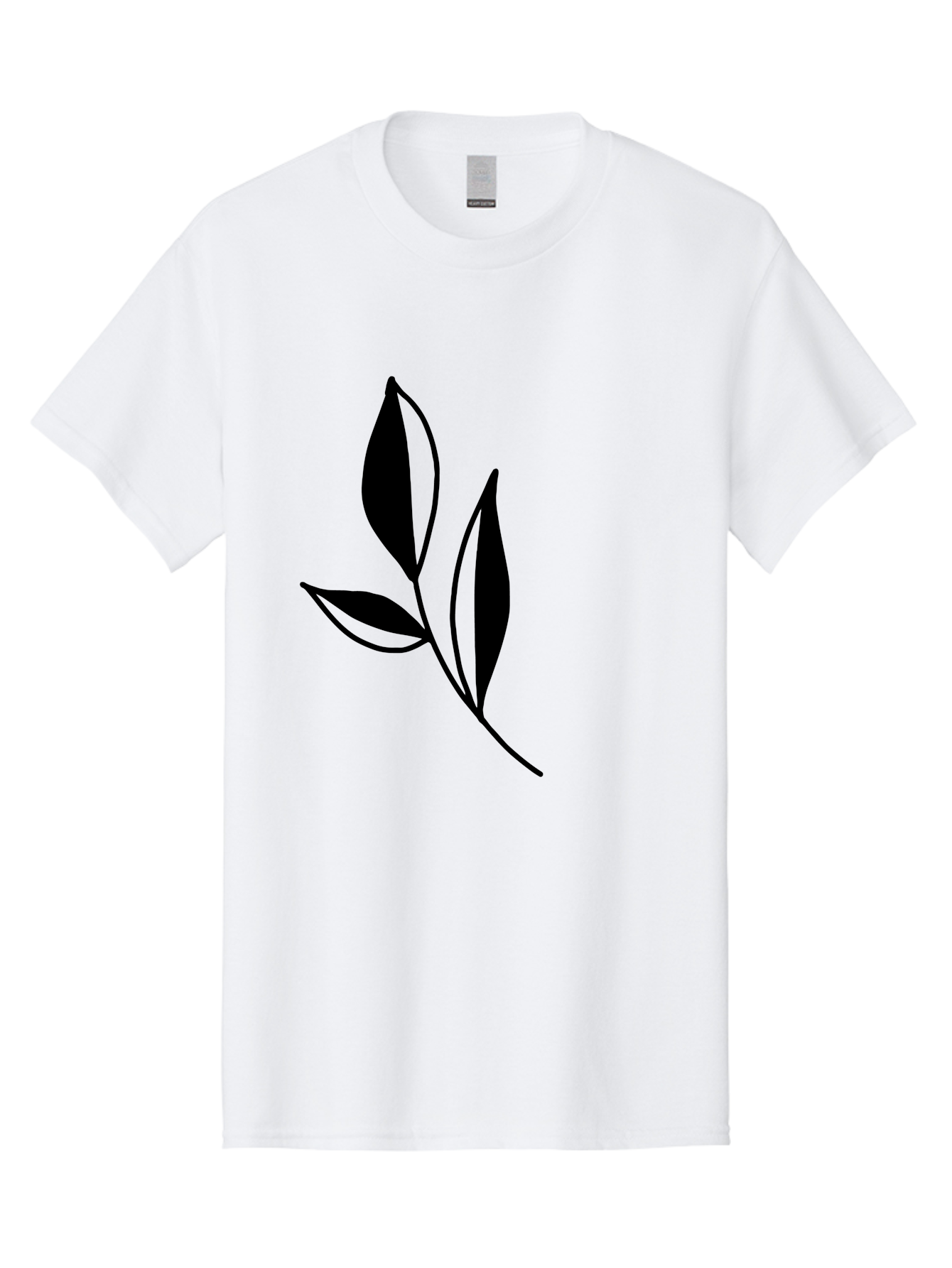 Black-Leaf Men'S Graphic Tee, 100% Cotton, Comfortable Casual Summer Wear, Machine Washable, Simple Leaf Design, Black Leaves, Minimalist Art, Nature Inspired, Botanical Illustration, Elegant Graphics, Leaf Silhouette -  Aaa379 7
