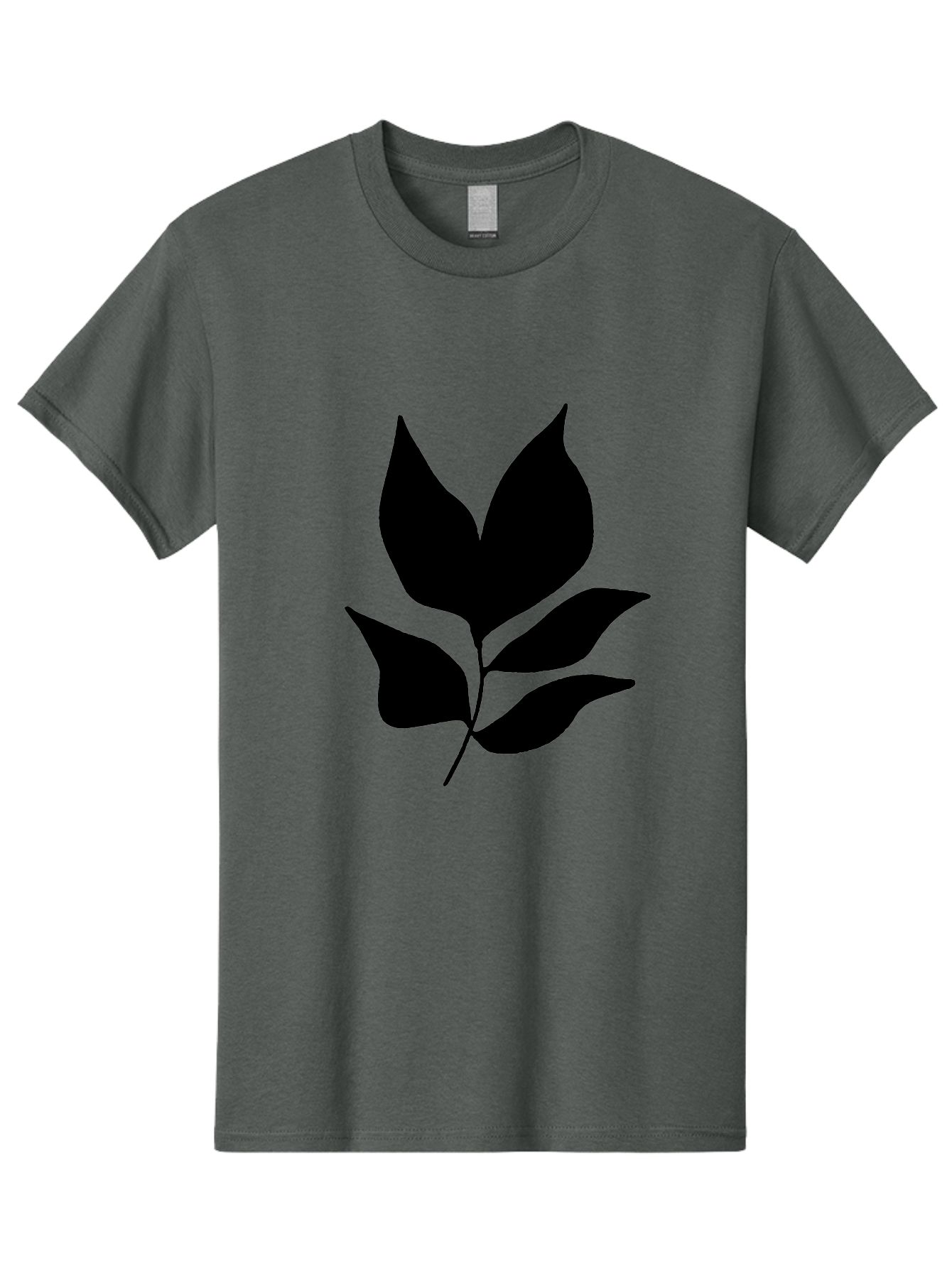 Black-Leaves-1 Men'S Graphic Tee, 100% Cotton, Comfortable Casual Summer Wear, Machine Washable, Five Leaves On Stem, Black Silhouette, Simple Design, Elegant Graphics, Minimalist Art, Leaf Icon, Nature-Inspired -  Aaa380 29