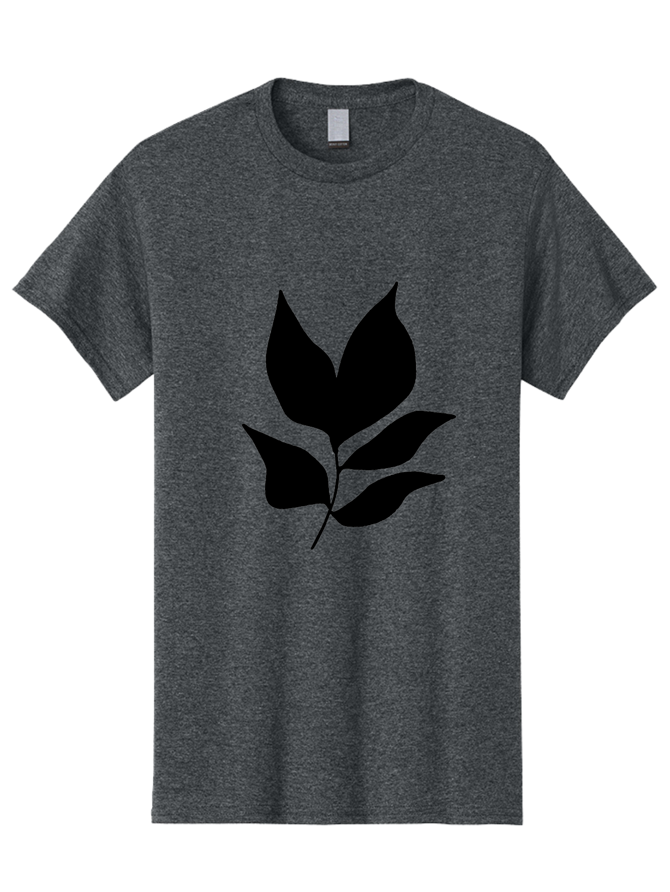Black-Leaves-1 Men'S Graphic Tee, 100% Cotton, Comfortable Casual Summer Wear, Machine Washable, Five Leaves On Stem, Black Silhouette, Simple Design, Elegant Graphics, Minimalist Art, Leaf Icon, Nature-Inspired -  Aaa380 17