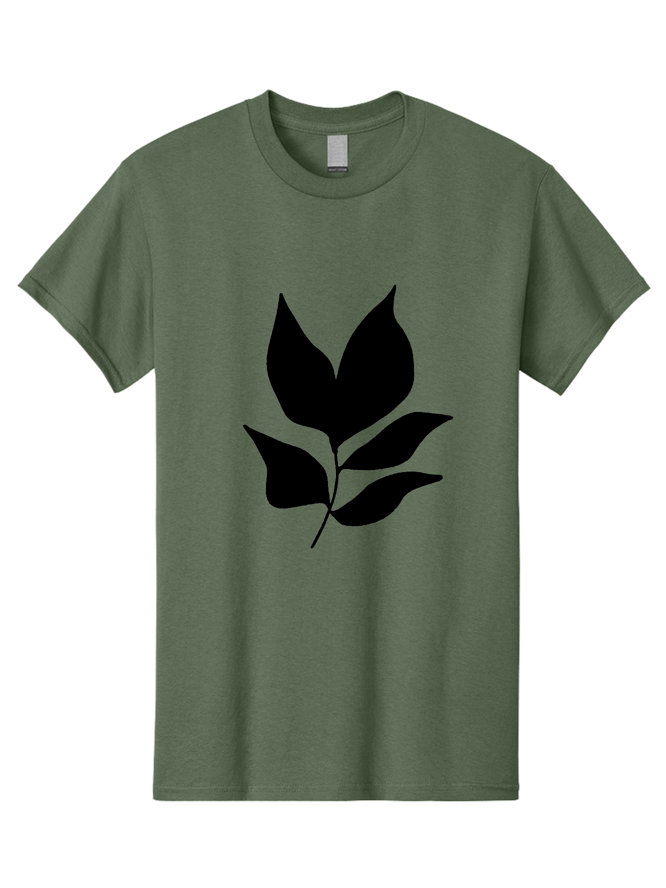 Black-Leaves-1 Men'S Graphic Tee, 100% Cotton, Comfortable Casual Summer Wear, Machine Washable, Five Leaves On Stem, Black Silhouette, Simple Design, Elegant Graphics, Minimalist Art, Leaf Icon, Nature-Inspired -  Aaa380 27