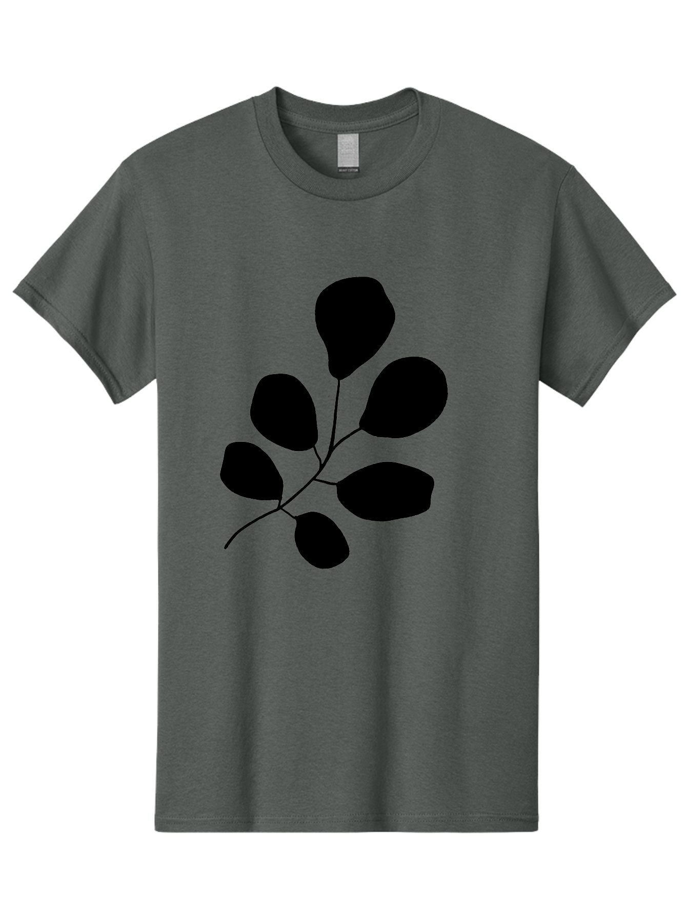 Black-Leaves-2 Men'S Graphic Tee, 100% Cotton, Comfortable Casual Summer Wear, Machine Washable, Simple Leaf Illustration, Minimalist Design, Black Silhouettes, Botanical Graphic, Leafy Branch, Modern Art -  Aaa381 17