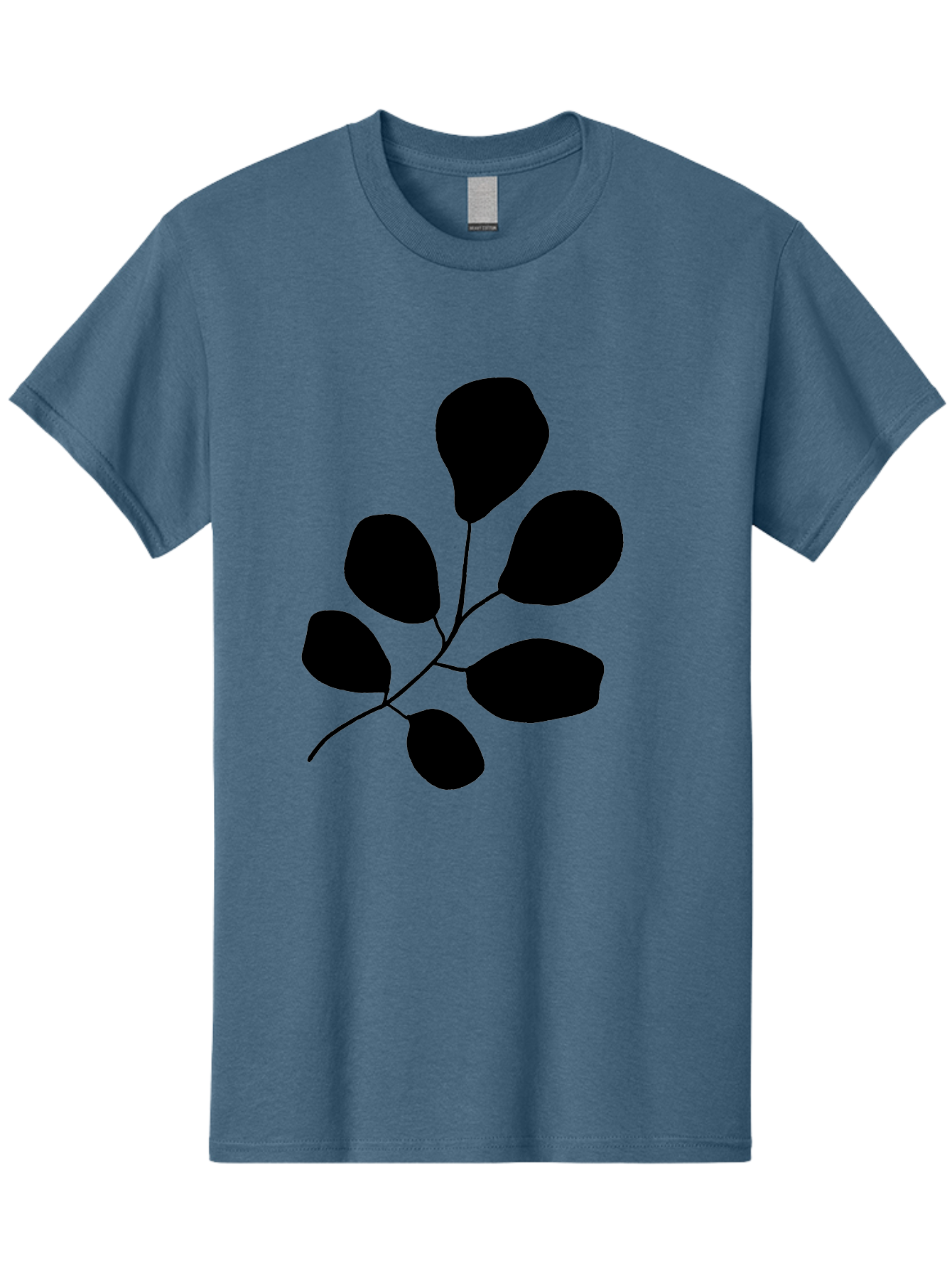 Black-Leaves-2 Men'S Graphic Tee, 100% Cotton, Comfortable Casual Summer Wear, Machine Washable, Simple Leaf Illustration, Minimalist Design, Black Silhouettes, Botanical Graphic, Leafy Branch, Modern Art -  Aaa381 27