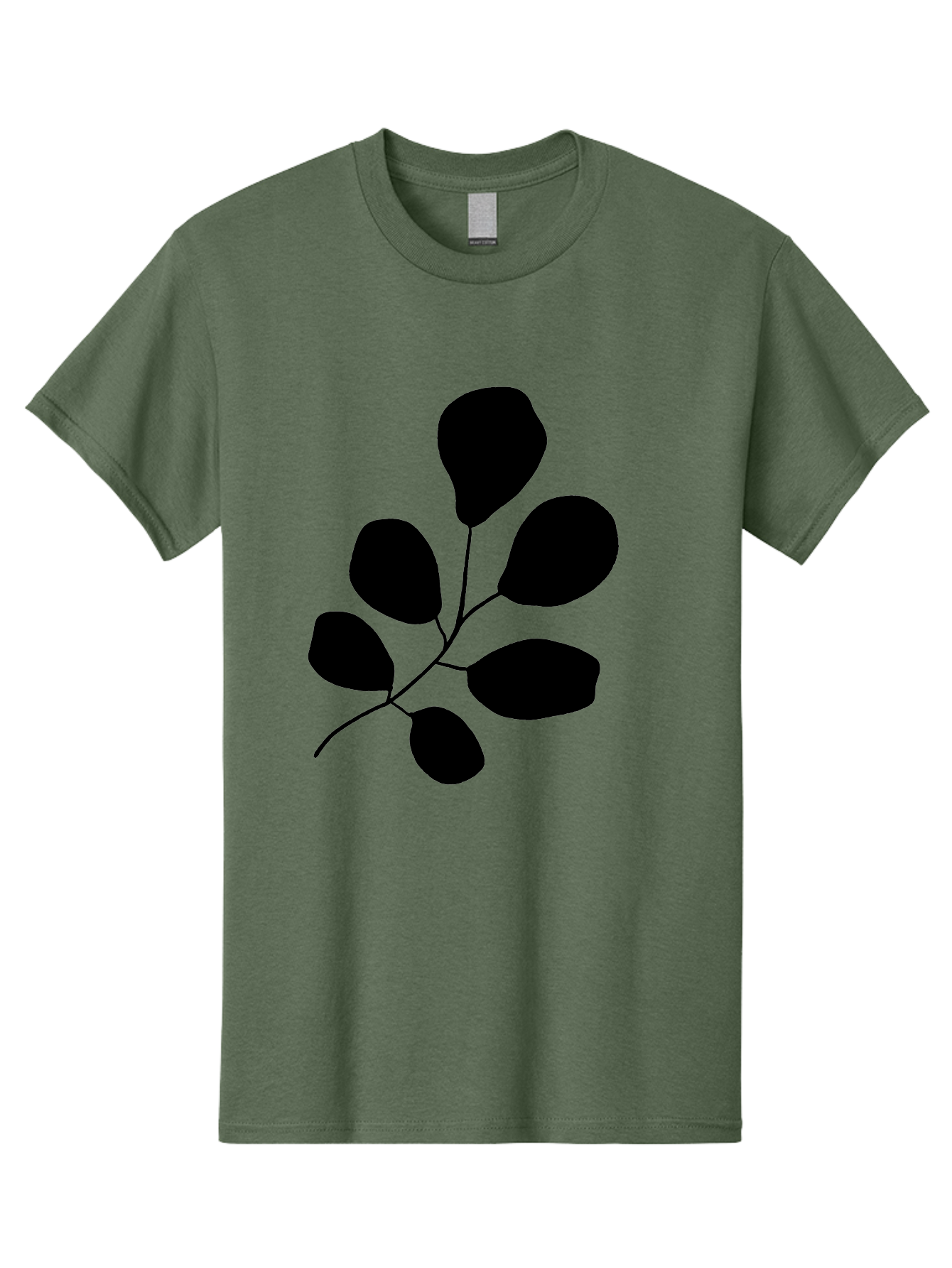Black-Leaves-2 Men'S Graphic Tee, 100% Cotton, Comfortable Casual Summer Wear, Machine Washable, Simple Leaf Illustration, Minimalist Design, Black Silhouettes, Botanical Graphic, Leafy Branch, Modern Art -  Aaa381 21