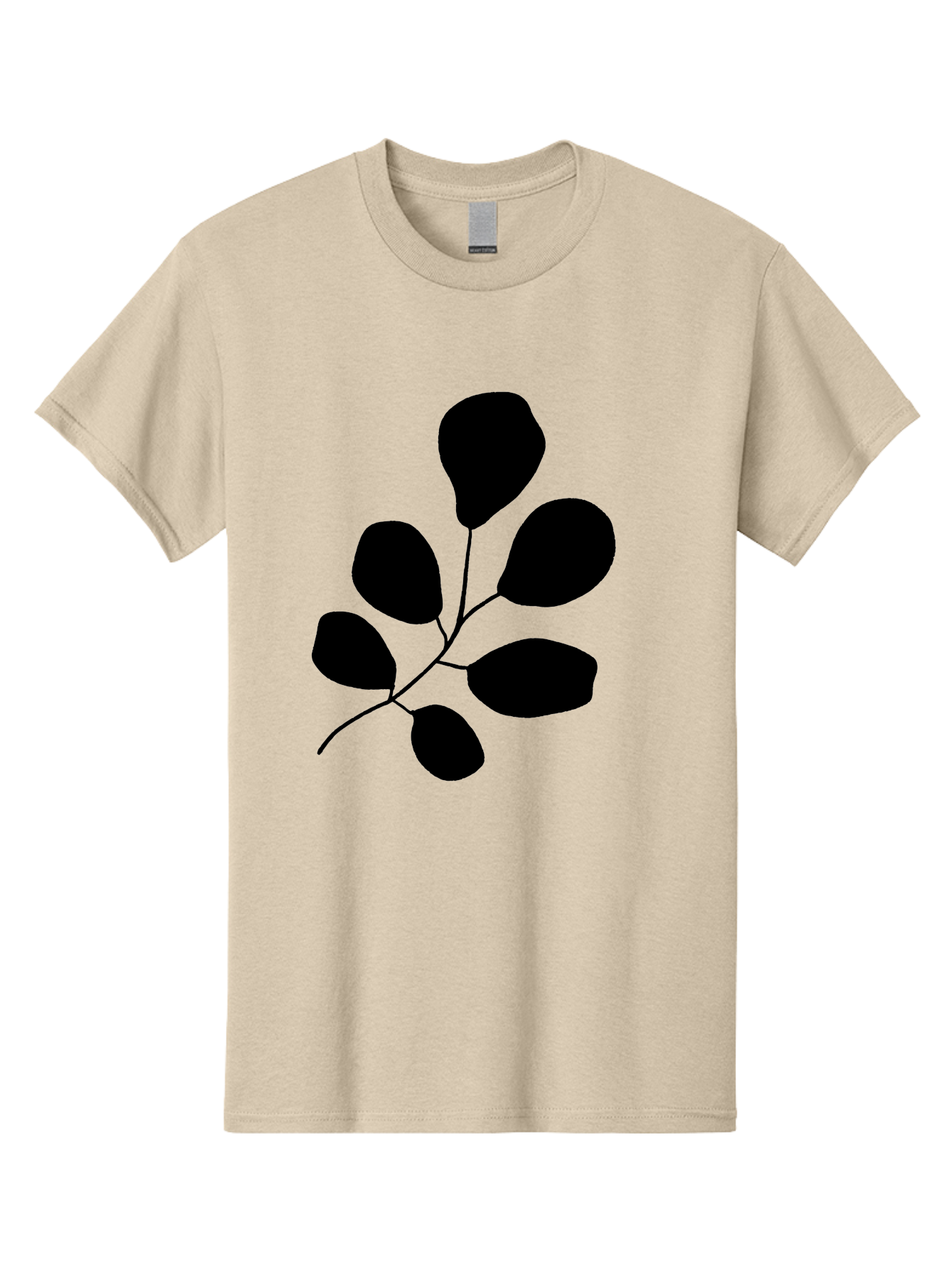 Black-Leaves-2 Men'S Graphic Tee, 100% Cotton, Comfortable Casual Summer Wear, Machine Washable, Simple Leaf Illustration, Minimalist Design, Black Silhouettes, Botanical Graphic, Leafy Branch, Modern Art -  Aaa381 9