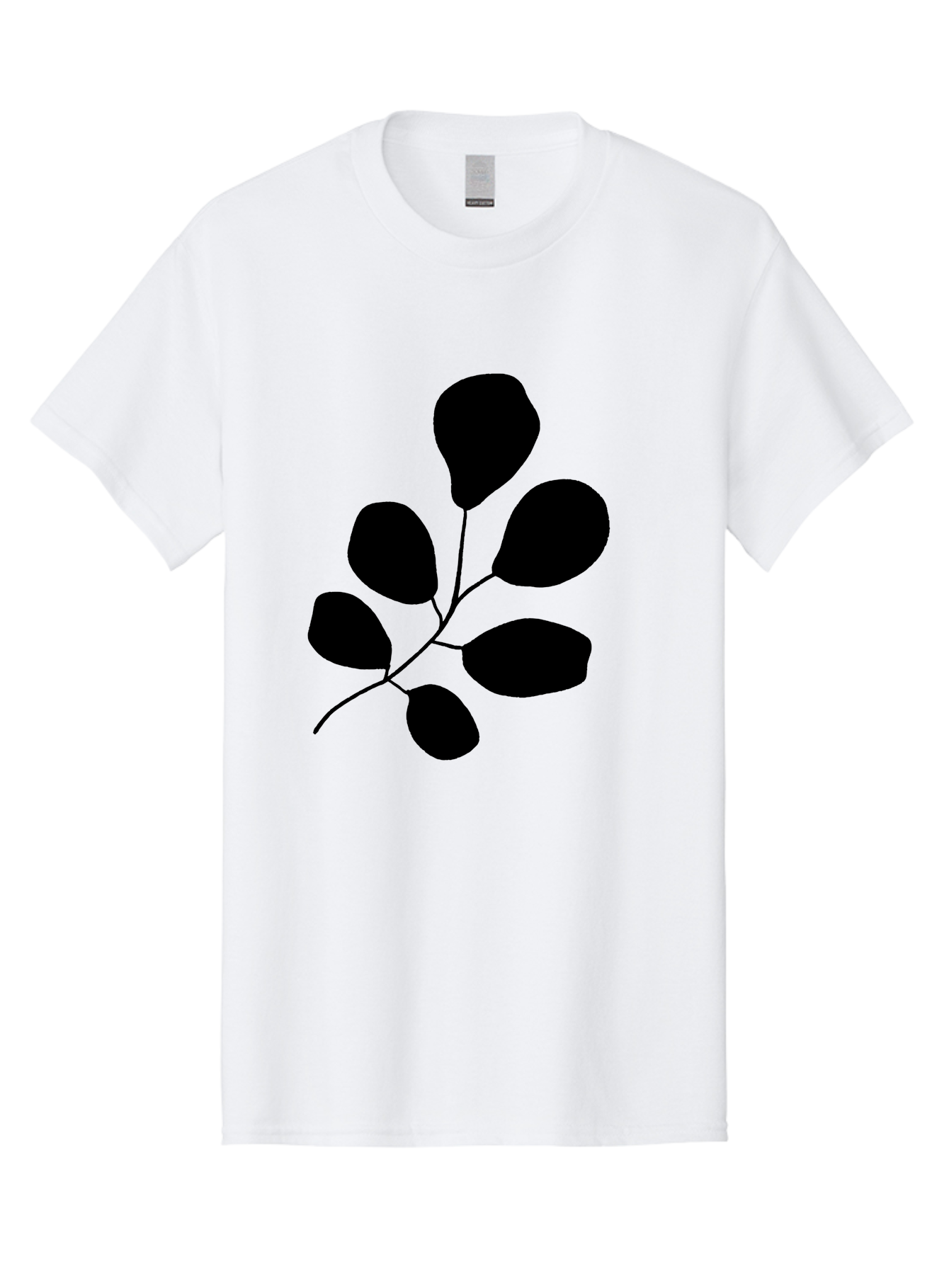 Black-Leaves-2 Men'S Graphic Tee, 100% Cotton, Comfortable Casual Summer Wear, Machine Washable, Simple Leaf Illustration, Minimalist Design, Black Silhouettes, Botanical Graphic, Leafy Branch, Modern Art -  Aaa381 19