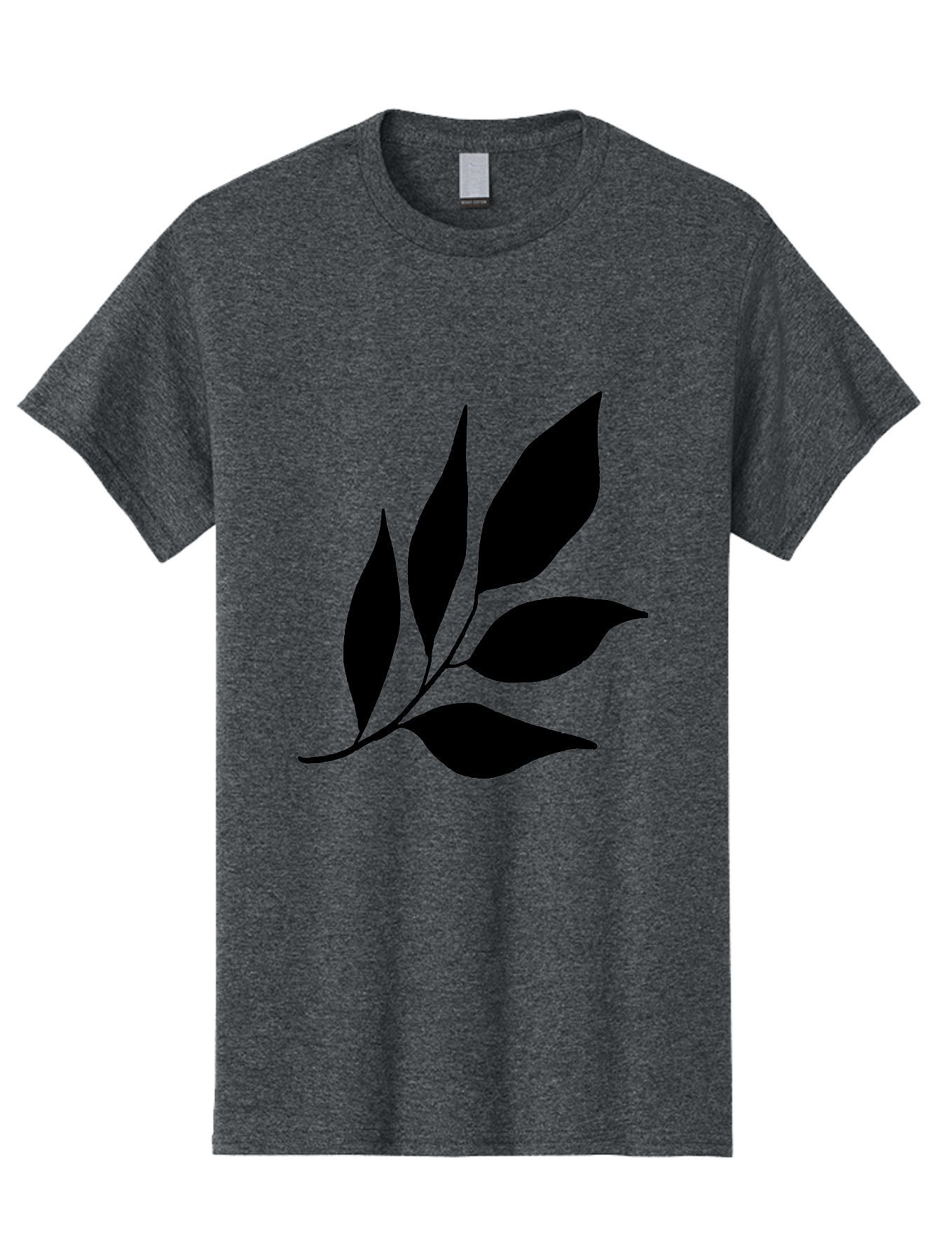 Black-Leaves-3 Men'S Graphic Tee, 100% Cotton, Comfortable Casual Summer Wear, Machine Washable, Black Leaves, Leafy Branch, Natural Elements, Simple Graphics, Minimalist Design, Leaf Silhouette, Botanical Illustration -  Aaa382 27