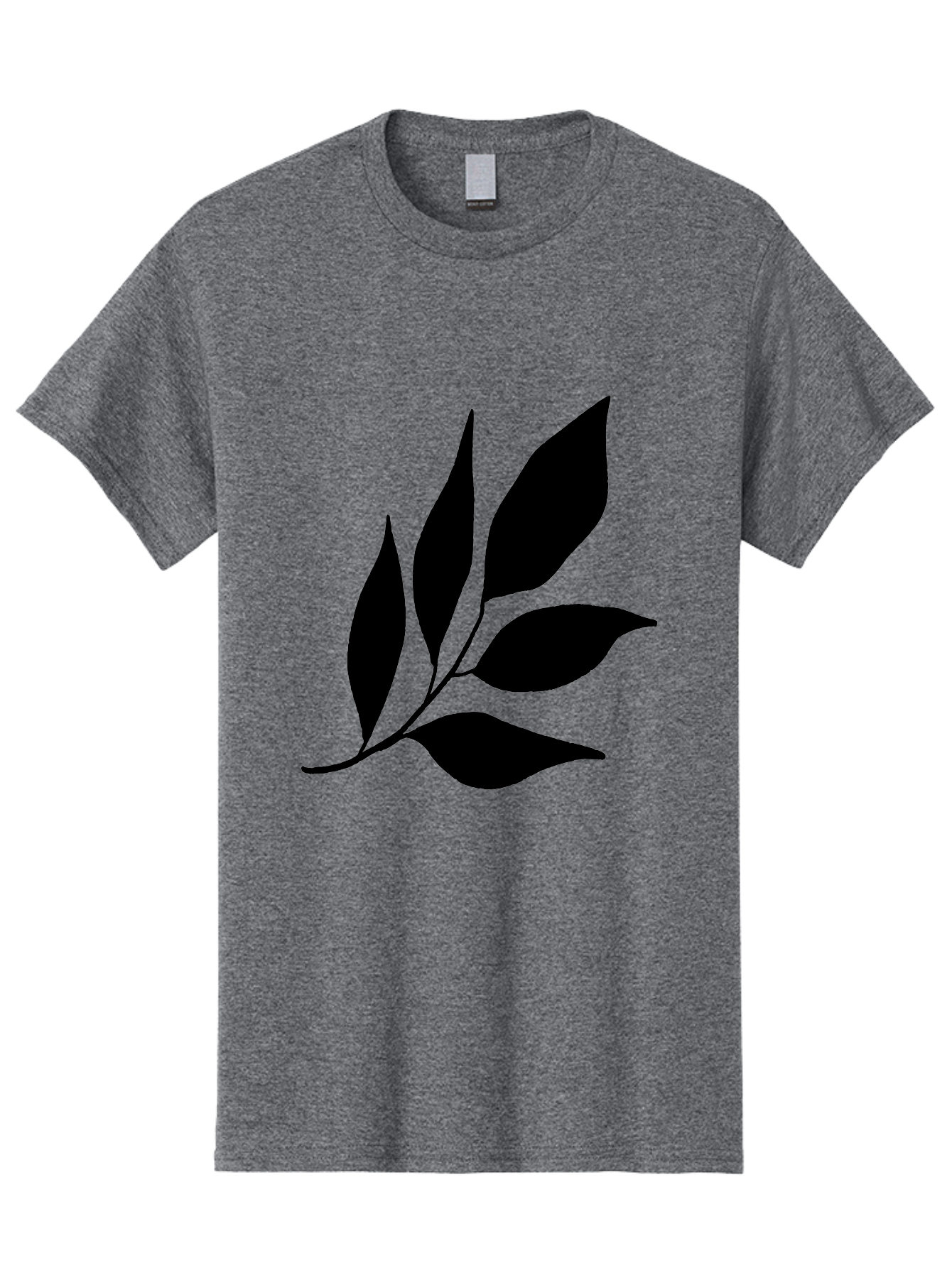 Black-Leaves-3 Men'S Graphic Tee, 100% Cotton, Comfortable Casual Summer Wear, Machine Washable, Black Leaves, Leafy Branch, Natural Elements, Simple Graphics, Minimalist Design, Leaf Silhouette, Botanical Illustration -  Aaa382 9