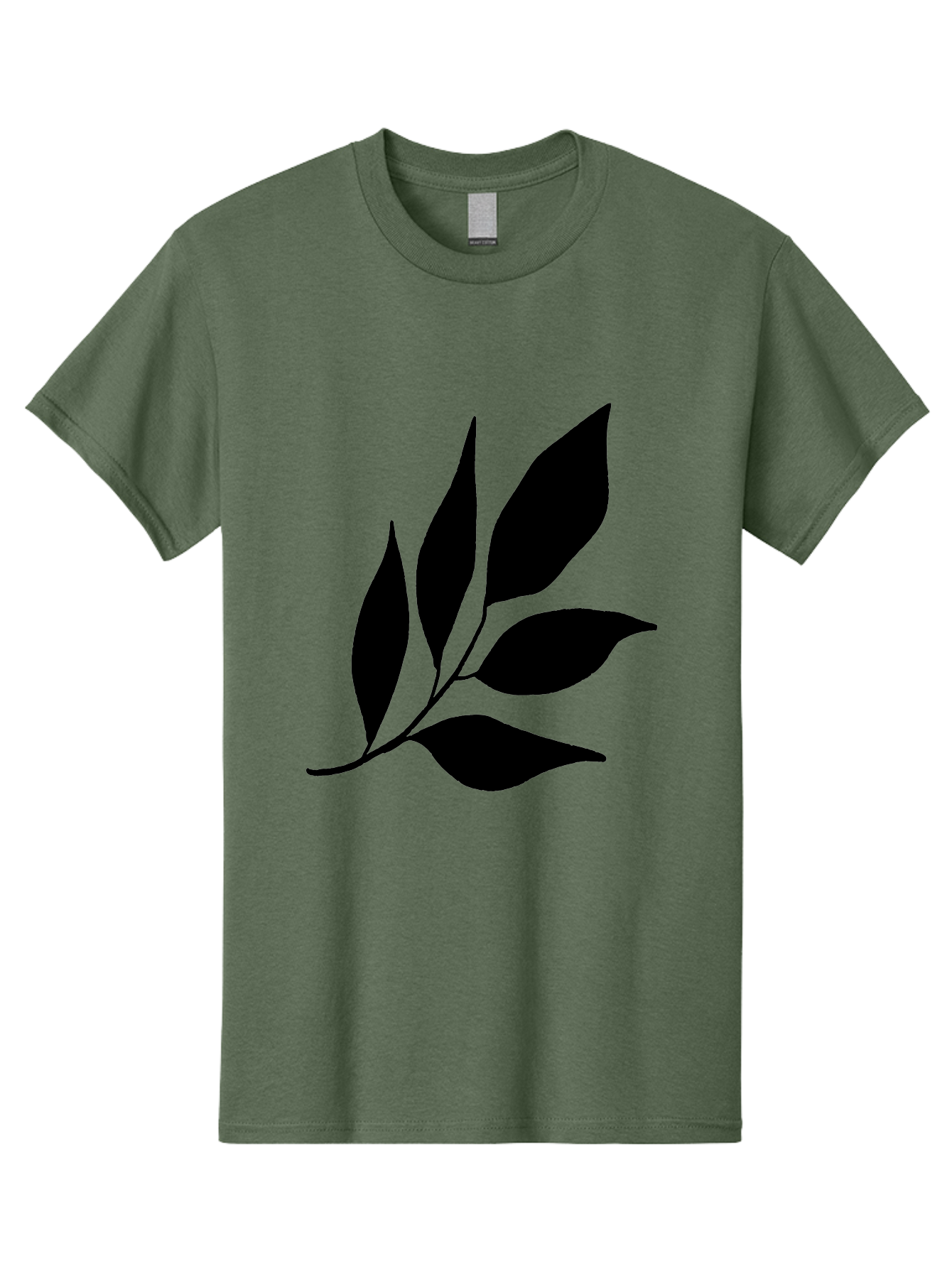 Black-Leaves-3 Men'S Graphic Tee, 100% Cotton, Comfortable Casual Summer Wear, Machine Washable, Black Leaves, Leafy Branch, Natural Elements, Simple Graphics, Minimalist Design, Leaf Silhouette, Botanical Illustration -  Aaa382 25