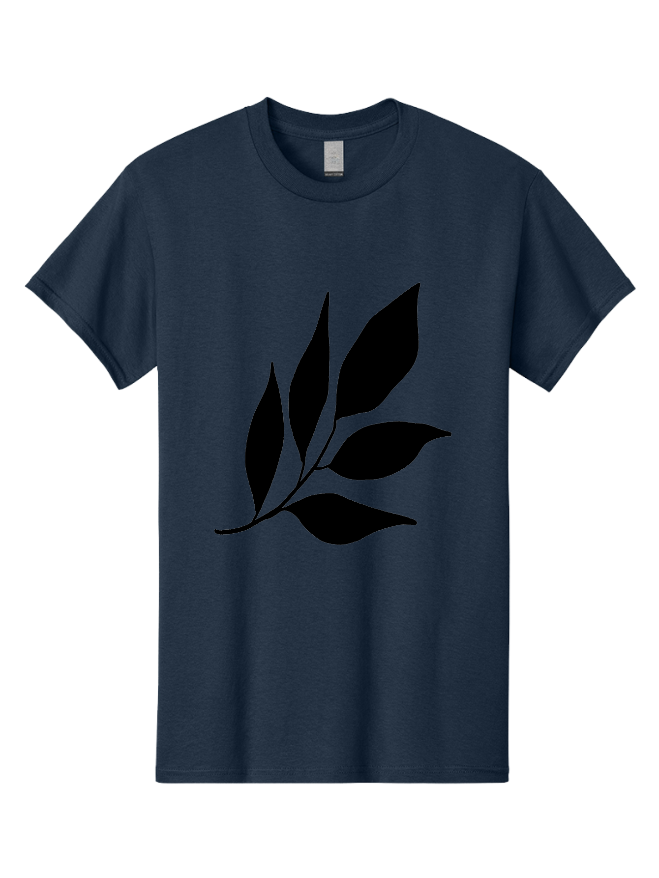 Black-Leaves-3 Men'S Graphic Tee, 100% Cotton, Comfortable Casual Summer Wear, Machine Washable, Black Leaves, Leafy Branch, Natural Elements, Simple Graphics, Minimalist Design, Leaf Silhouette, Botanical Illustration -  Aaa382 17