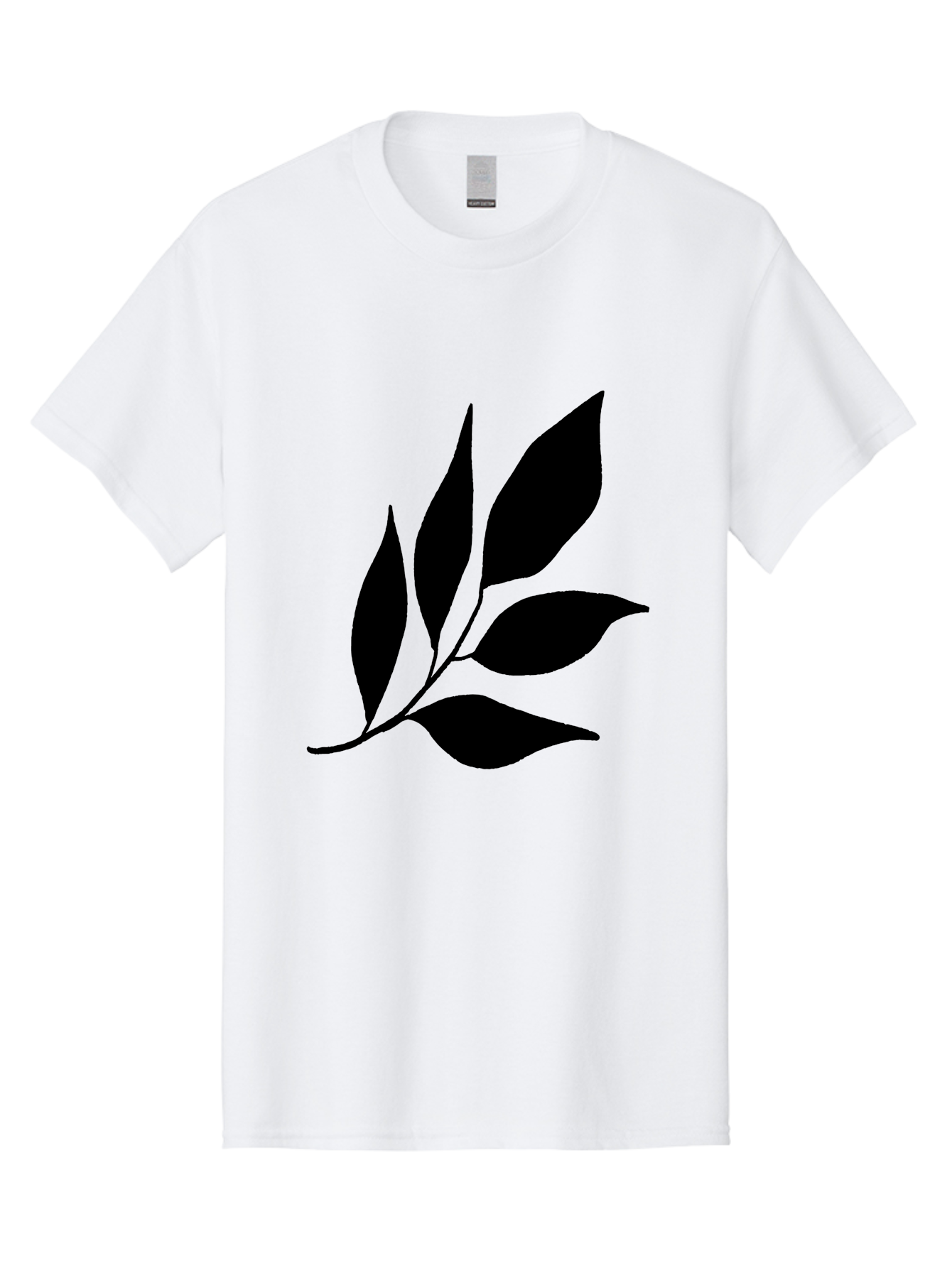 Black-Leaves-3 Men'S Graphic Tee, 100% Cotton, Comfortable Casual Summer Wear, Machine Washable, Black Leaves, Leafy Branch, Natural Elements, Simple Graphics, Minimalist Design, Leaf Silhouette, Botanical Illustration -  Aaa382 11