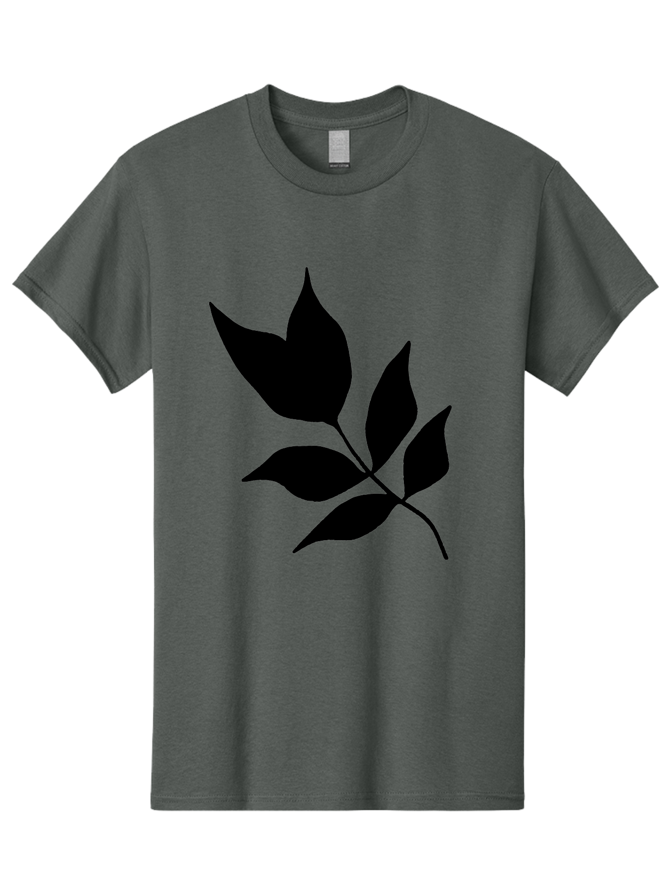 Black-Leaves-4 Men'S Graphic Tee, 100% Cotton, Comfortable Casual Summer Wear, Machine Washable, Black Leaves, Leaf Silhouette, Minimalist Design, Simple Graphics, Plant Illustration, Leaf Shape, Graphic Element -  Aaa383 19