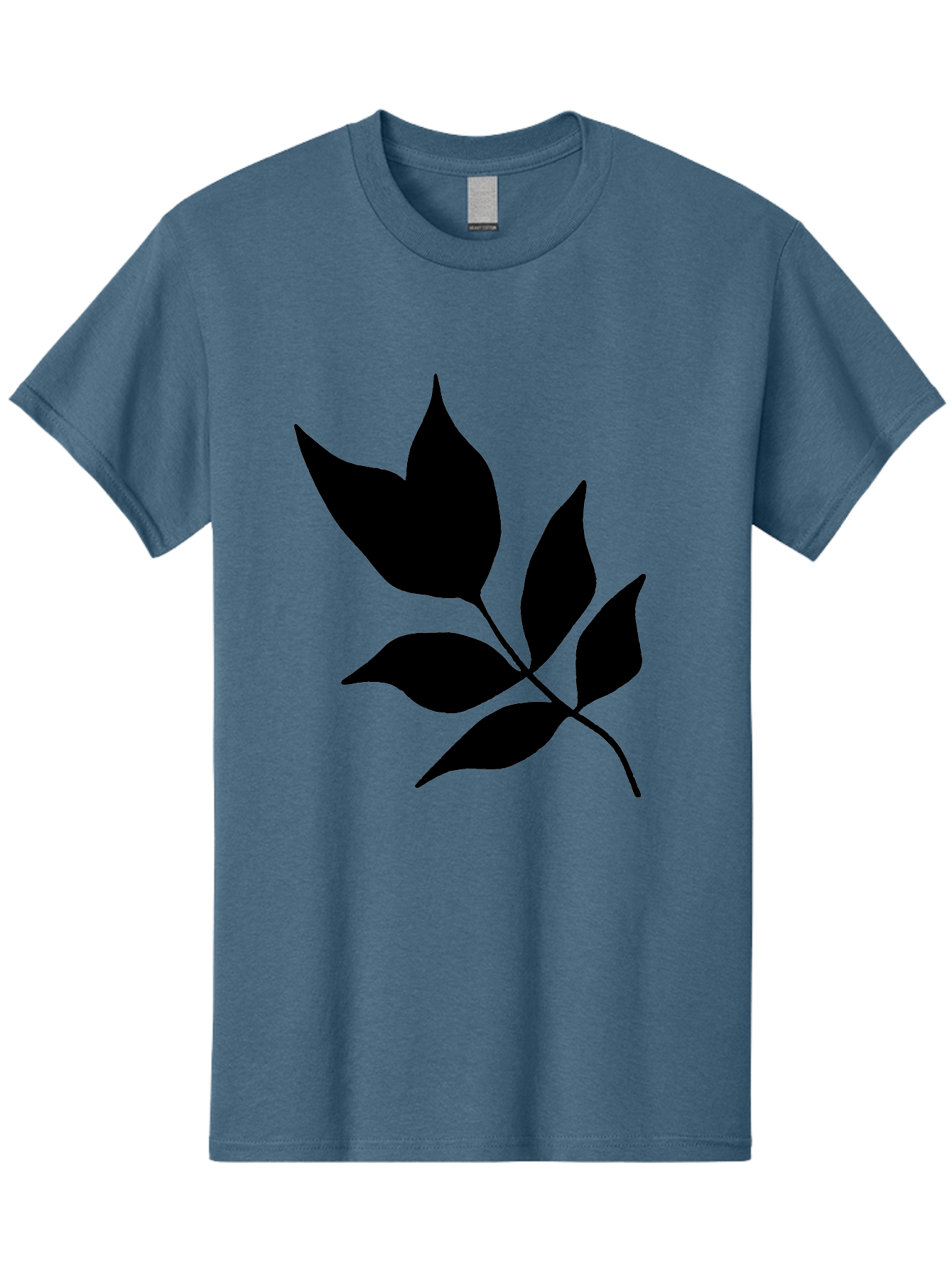 Black-Leaves-4 Men'S Graphic Tee, 100% Cotton, Comfortable Casual Summer Wear, Machine Washable, Black Leaves, Leaf Silhouette, Minimalist Design, Simple Graphics, Plant Illustration, Leaf Shape, Graphic Element -  Aaa383 17