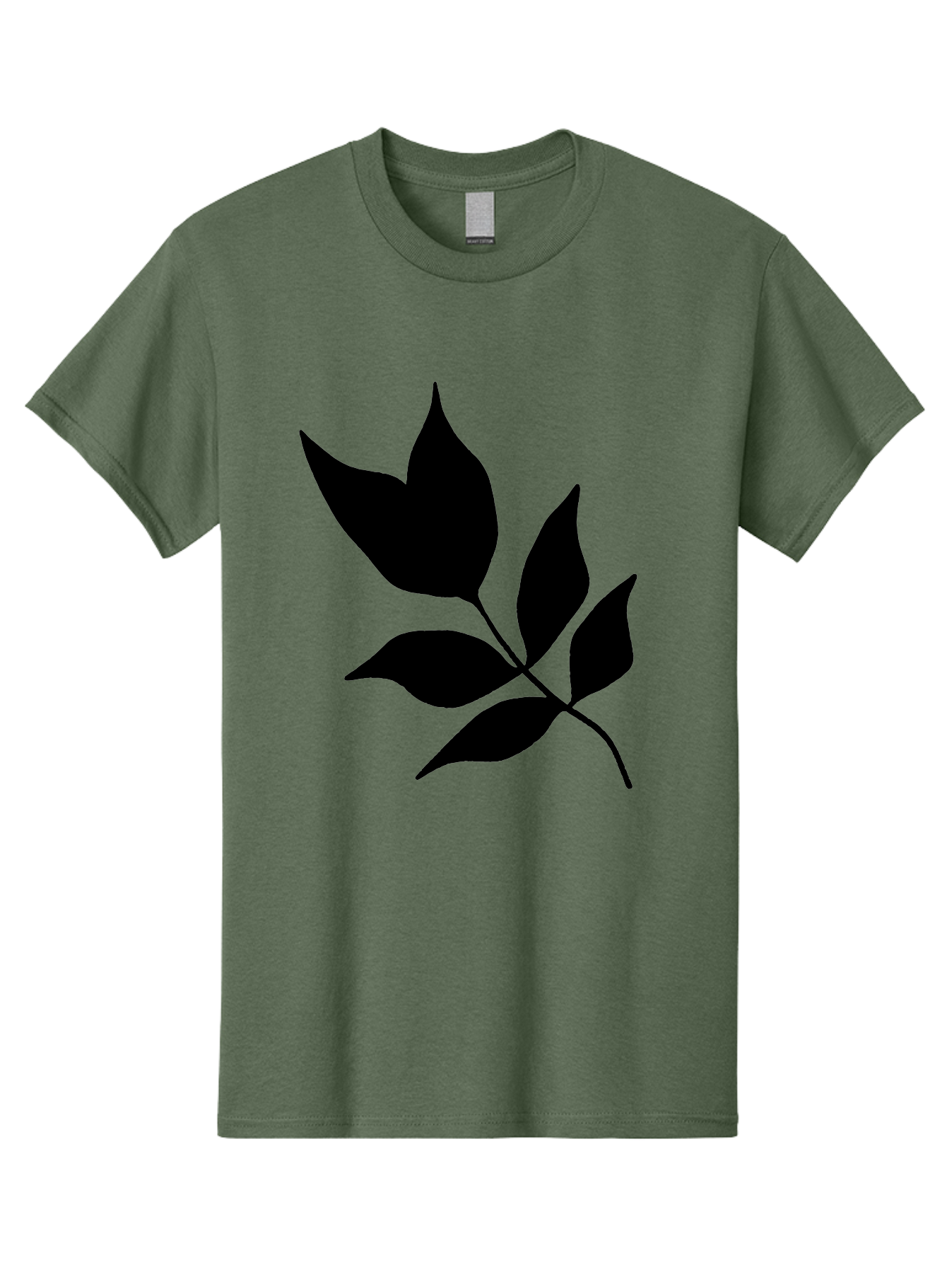 Black-Leaves-4 Men'S Graphic Tee, 100% Cotton, Comfortable Casual Summer Wear, Machine Washable, Black Leaves, Leaf Silhouette, Minimalist Design, Simple Graphics, Plant Illustration, Leaf Shape, Graphic Element -  Aaa383 5