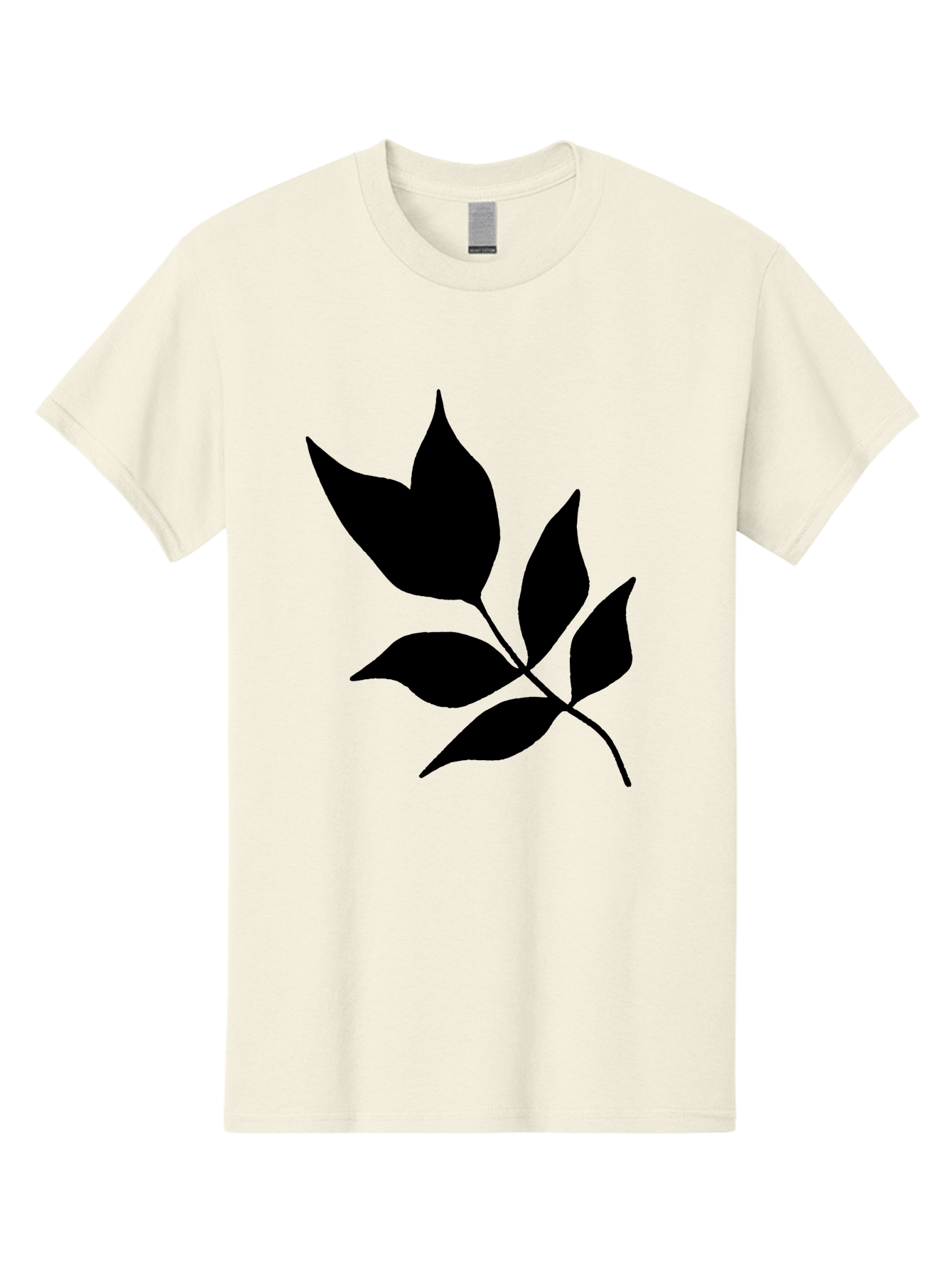 Black-Leaves-4 Men'S Graphic Tee, 100% Cotton, Comfortable Casual Summer Wear, Machine Washable, Black Leaves, Leaf Silhouette, Minimalist Design, Simple Graphics, Plant Illustration, Leaf Shape, Graphic Element -  Aaa383 9