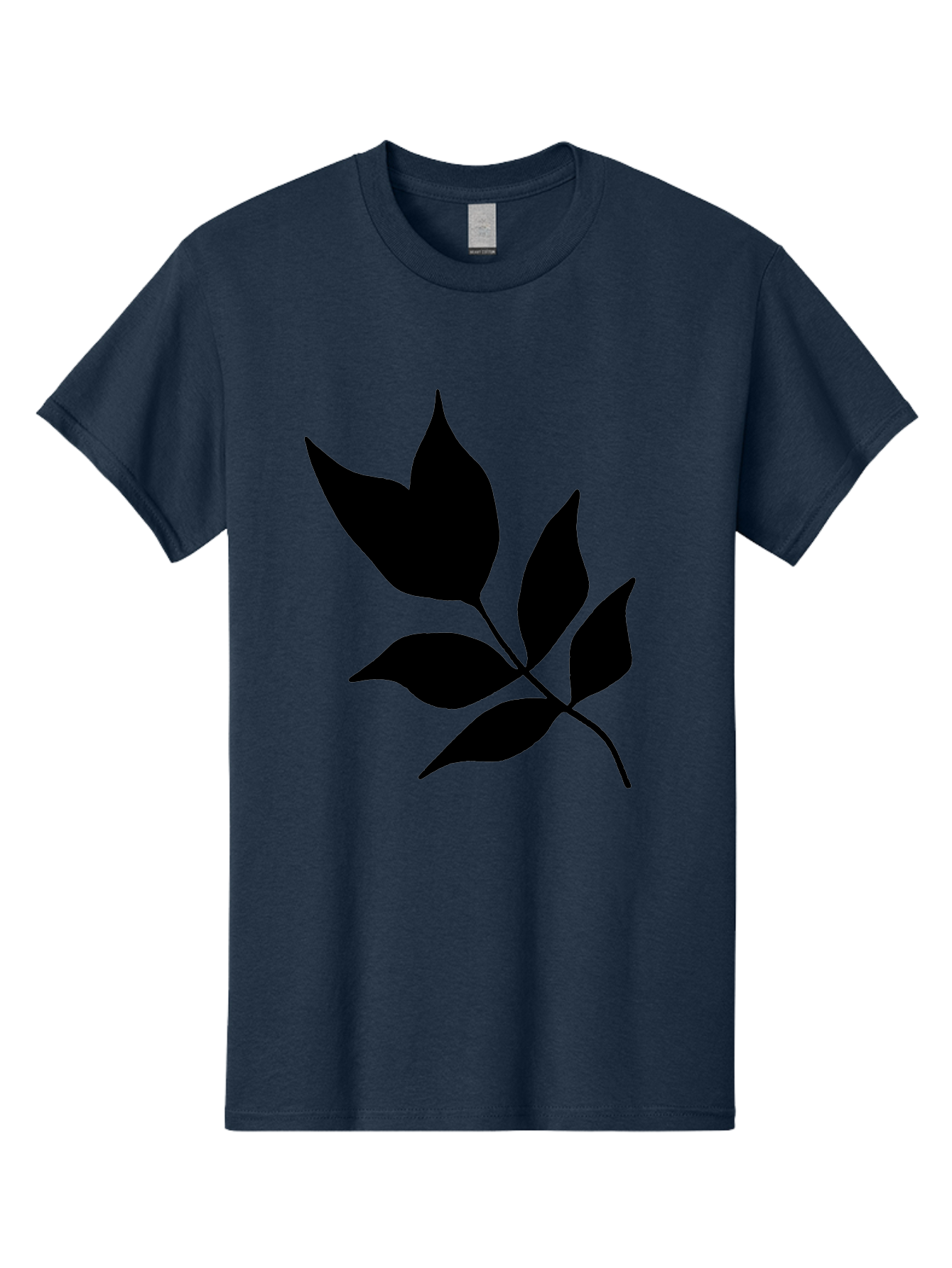 Black-Leaves-4 Men'S Graphic Tee, 100% Cotton, Comfortable Casual Summer Wear, Machine Washable, Black Leaves, Leaf Silhouette, Minimalist Design, Simple Graphics, Plant Illustration, Leaf Shape, Graphic Element -  Aaa383 27