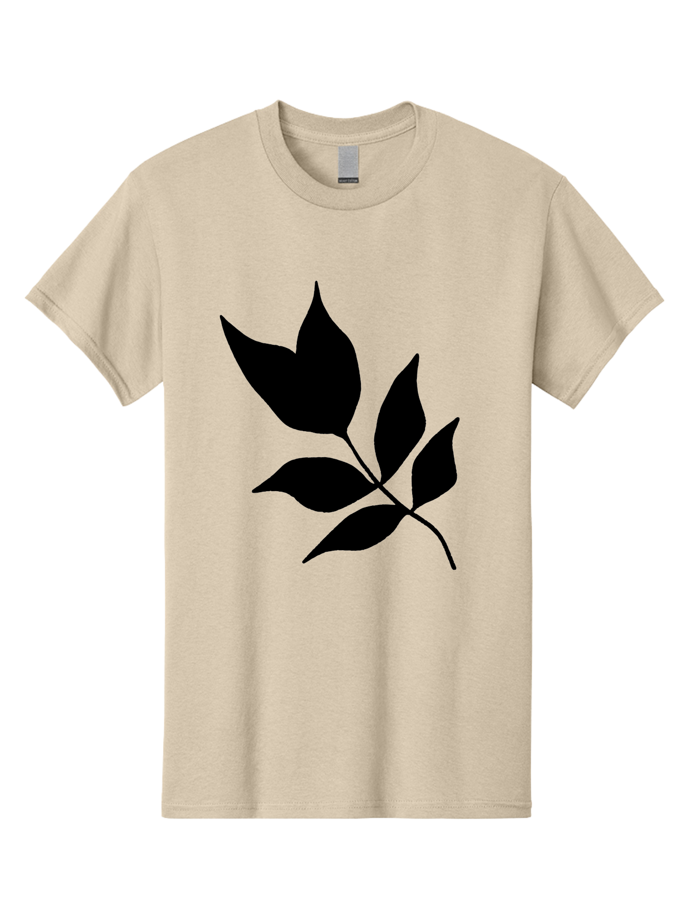 Black-Leaves-4 Men'S Graphic Tee, 100% Cotton, Comfortable Casual Summer Wear, Machine Washable, Black Leaves, Leaf Silhouette, Minimalist Design, Simple Graphics, Plant Illustration, Leaf Shape, Graphic Element -  Aaa383 11
