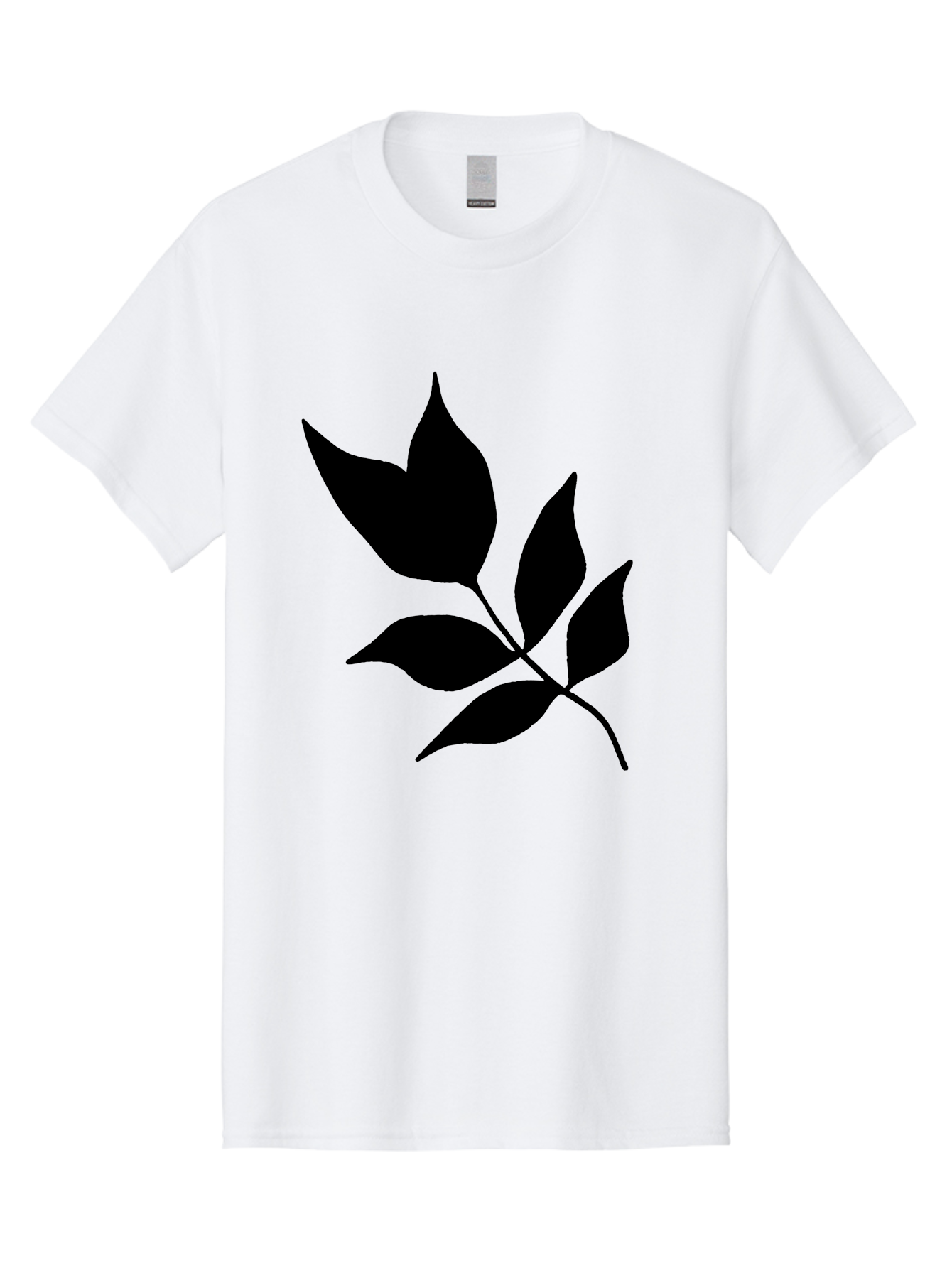 Black-Leaves-4 Men'S Graphic Tee, 100% Cotton, Comfortable Casual Summer Wear, Machine Washable, Black Leaves, Leaf Silhouette, Minimalist Design, Simple Graphics, Plant Illustration, Leaf Shape, Graphic Element -  Aaa383 13