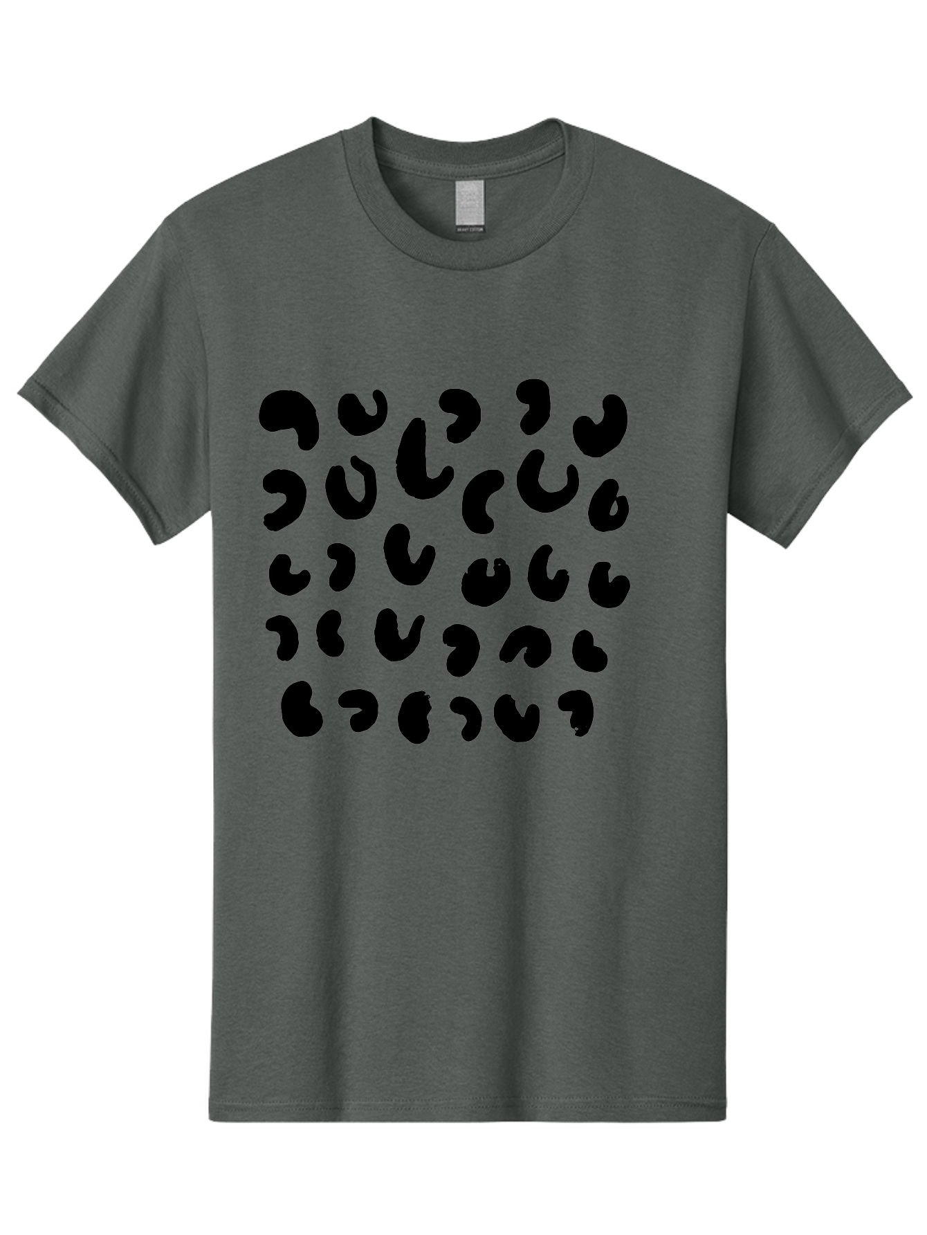Black-Leopard-Spots Men'S Graphic Tee, 100% Cotton, Comfortable Casual Summer Wear, Machine Washable, Black Qr Code, Abstract Design, Modern Pattern, Digital Scan, Futuristic Artwork, Tech Graphic, Unique Code -  Aaa385 3