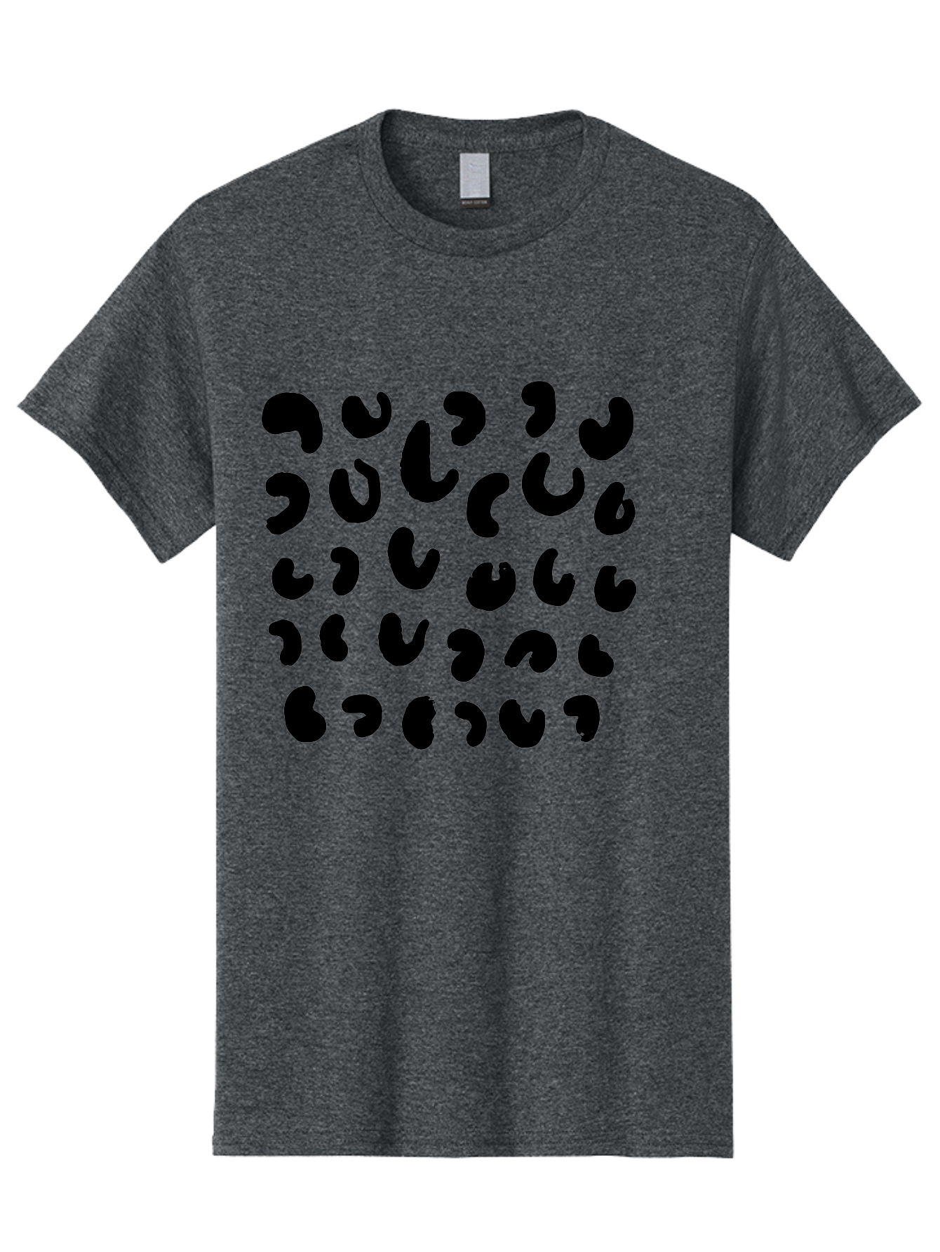 Black-Leopard-Spots Men'S Graphic Tee, 100% Cotton, Comfortable Casual Summer Wear, Machine Washable, Black Qr Code, Abstract Design, Modern Pattern, Digital Scan, Futuristic Artwork, Tech Graphic, Unique Code -  Aaa385 23