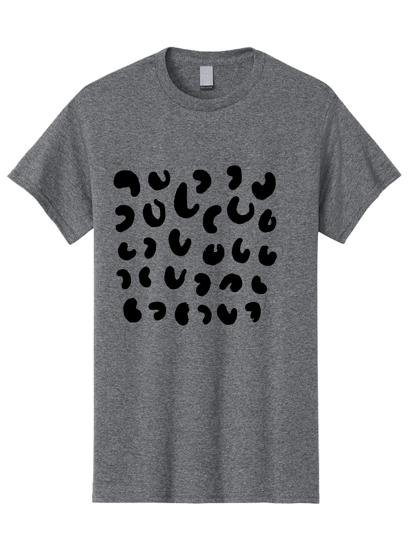 Black-Leopard-Spots Men'S Graphic Tee, 100% Cotton, Comfortable Casual Summer Wear, Machine Washable, Black Qr Code, Abstract Design, Modern Pattern, Digital Scan, Futuristic Artwork, Tech Graphic, Unique Code -  Aaa385 7