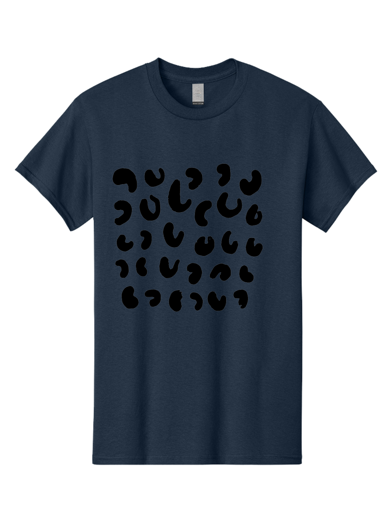 Black-Leopard-Spots Men'S Graphic Tee, 100% Cotton, Comfortable Casual Summer Wear, Machine Washable, Black Qr Code, Abstract Design, Modern Pattern, Digital Scan, Futuristic Artwork, Tech Graphic, Unique Code -  Aaa385 11