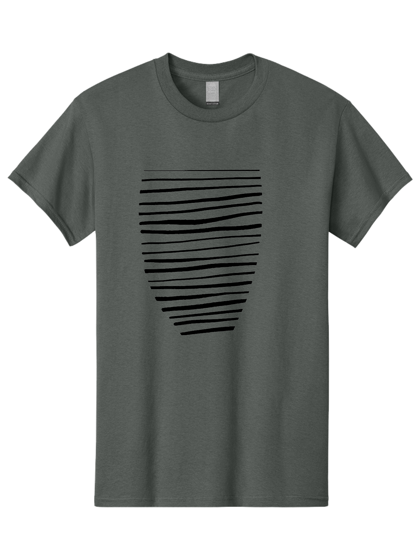 Black-Lines Men'S Graphic Tee, 100% Cotton, Comfortable Casual Summer Wear, Machine Washable, Black Lines, Modern Art, Abstract Design, Graphic Pattern, Digital Illustration, Minimalist Style, Simple Shapes, Contemporary Artwork -  Aaa386 23