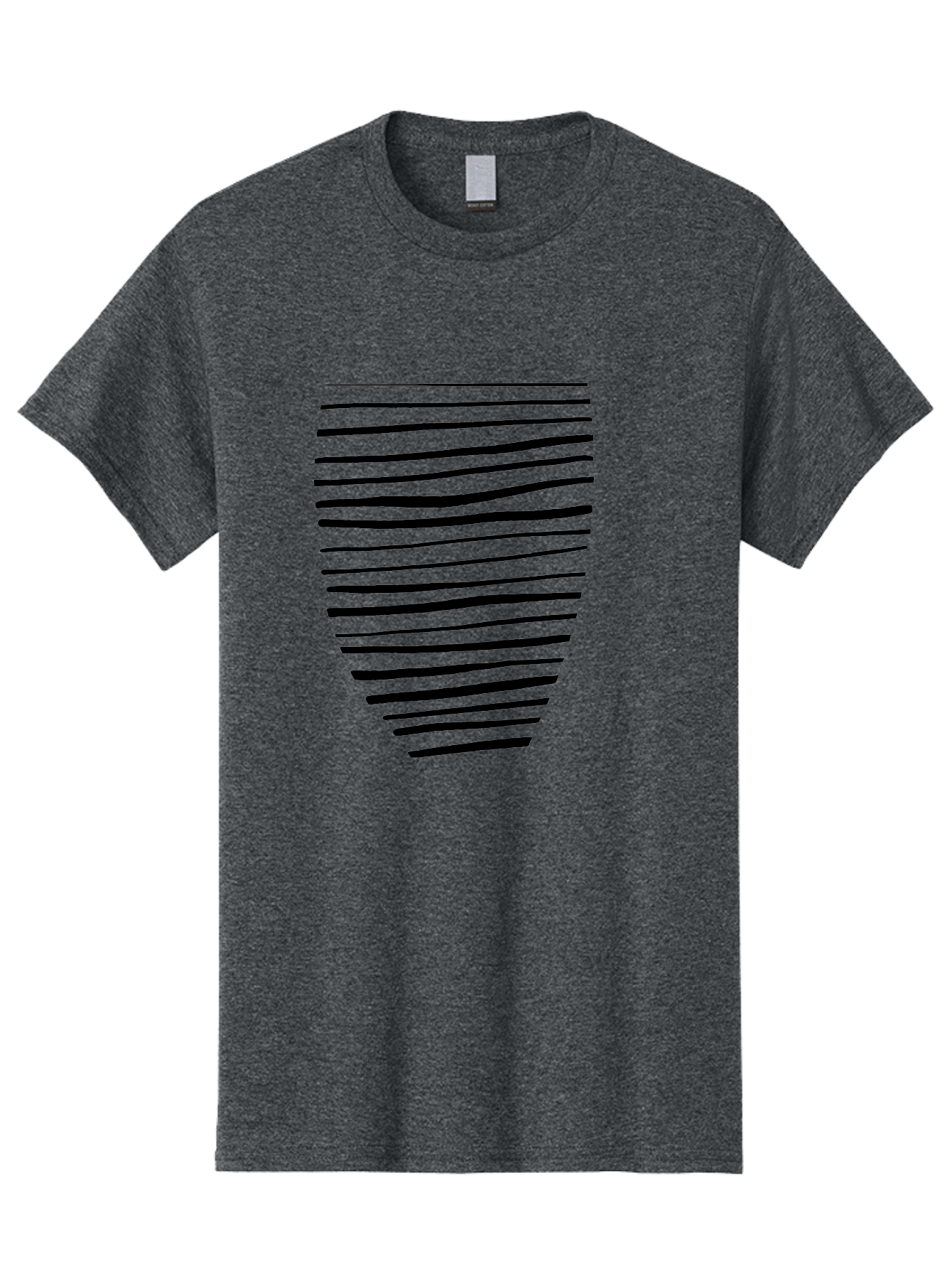 Black-Lines Men'S Graphic Tee, 100% Cotton, Comfortable Casual Summer Wear, Machine Washable, Black Lines, Modern Art, Abstract Design, Graphic Pattern, Digital Illustration, Minimalist Style, Simple Shapes, Contemporary Artwork -  Aaa386 27