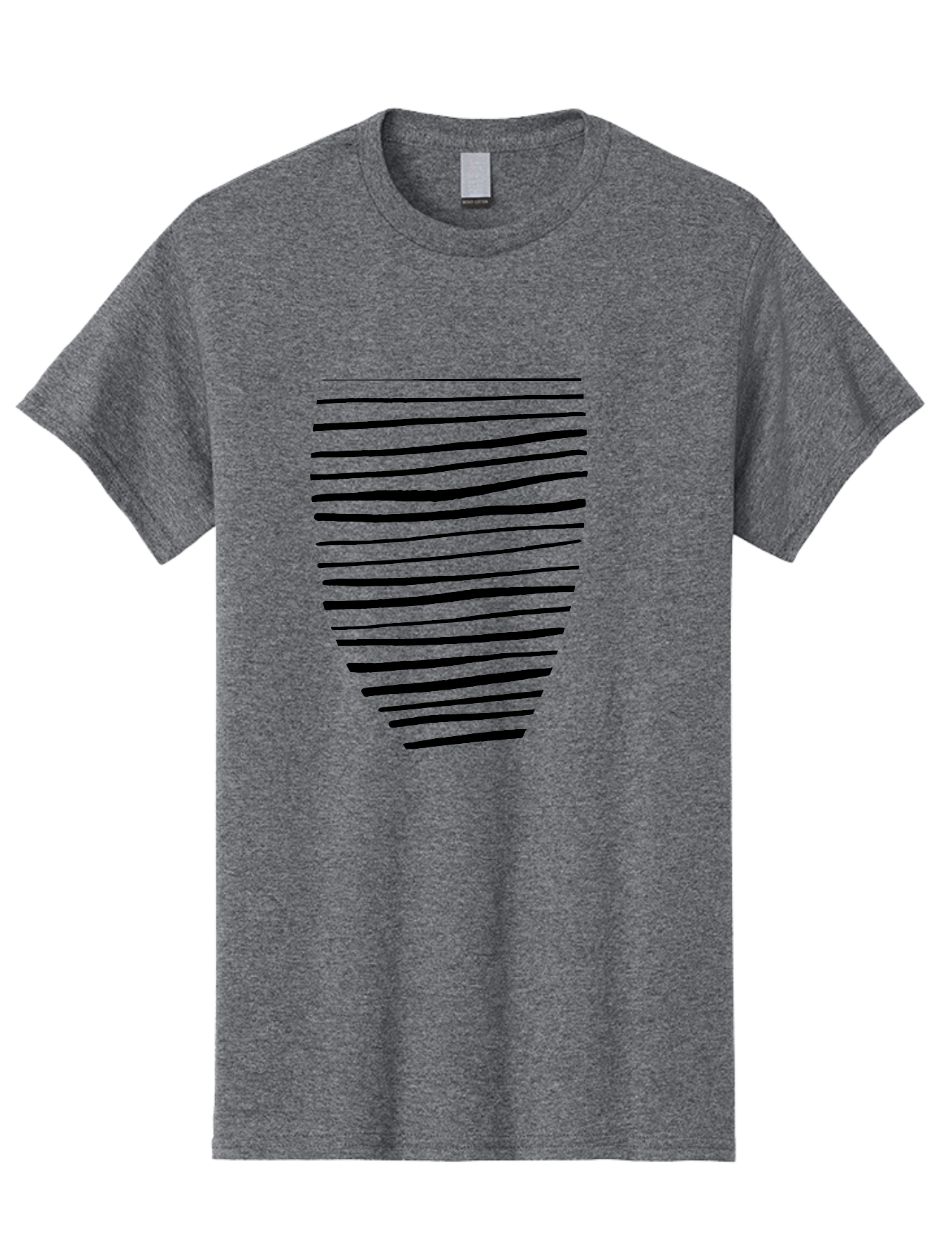 Black-Lines Men'S Graphic Tee, 100% Cotton, Comfortable Casual Summer Wear, Machine Washable, Black Lines, Modern Art, Abstract Design, Graphic Pattern, Digital Illustration, Minimalist Style, Simple Shapes, Contemporary Artwork -  Aaa386 11