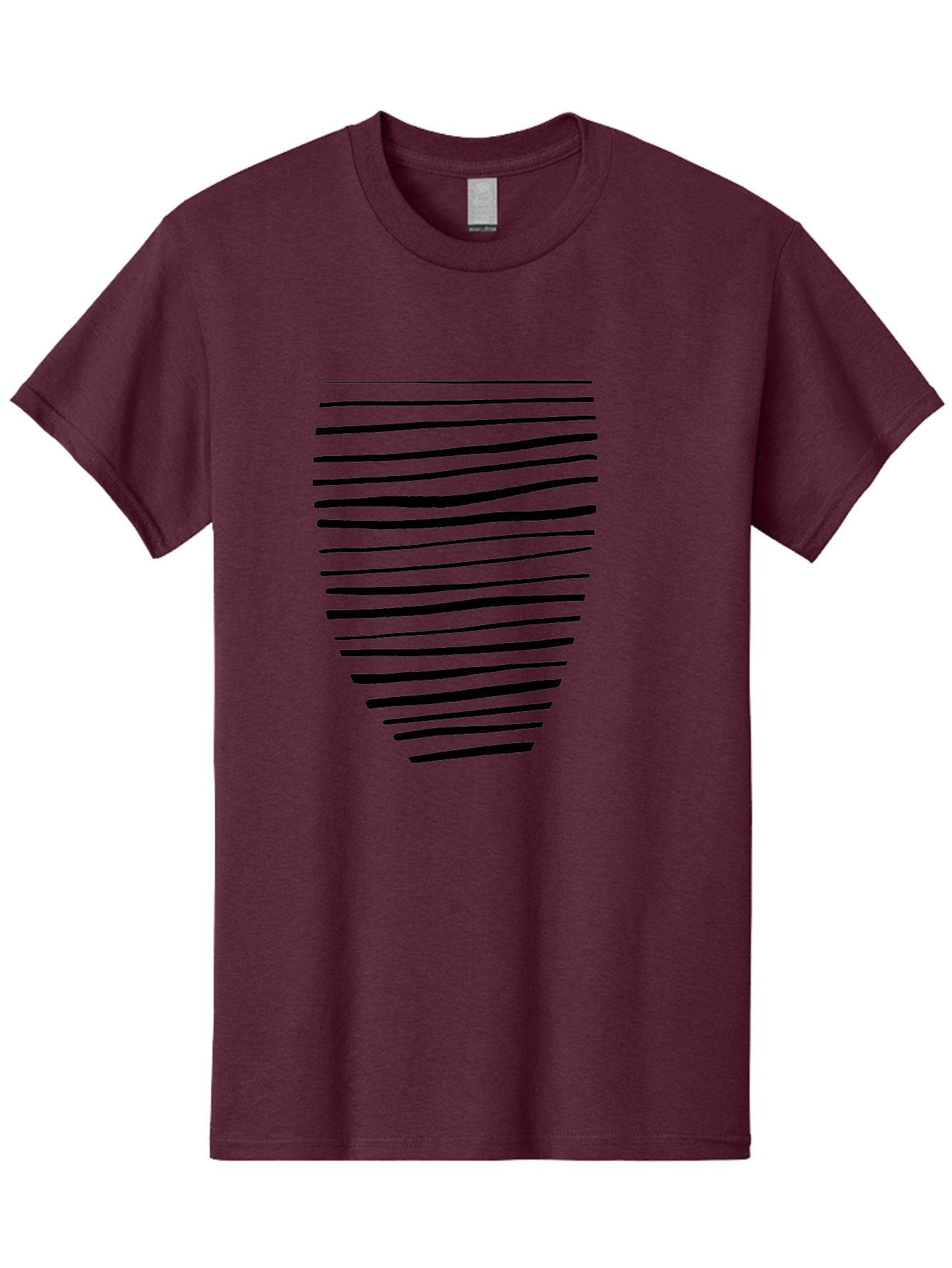 Black-Lines Men'S Graphic Tee, 100% Cotton, Comfortable Casual Summer Wear, Machine Washable, Black Lines, Modern Art, Abstract Design, Graphic Pattern, Digital Illustration, Minimalist Style, Simple Shapes, Contemporary Artwork -  Aaa386 5