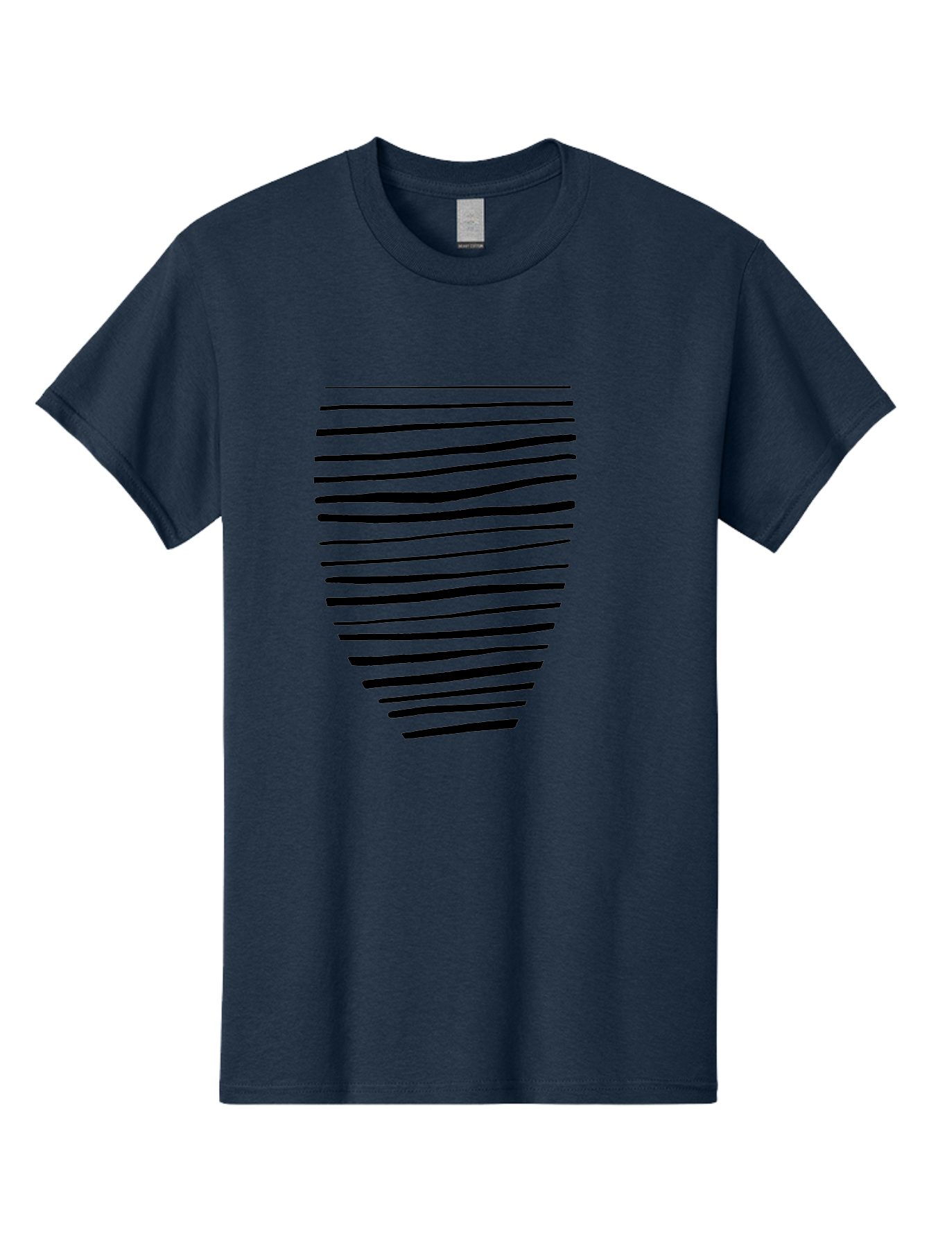 Black-Lines Men'S Graphic Tee, 100% Cotton, Comfortable Casual Summer Wear, Machine Washable, Black Lines, Modern Art, Abstract Design, Graphic Pattern, Digital Illustration, Minimalist Style, Simple Shapes, Contemporary Artwork -  Aaa386 21