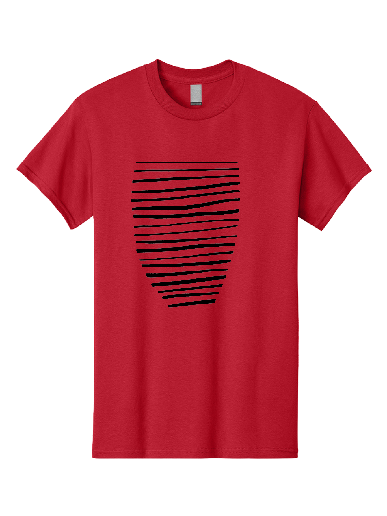 Black-Lines Men'S Graphic Tee, 100% Cotton, Comfortable Casual Summer Wear, Machine Washable, Black Lines, Modern Art, Abstract Design, Graphic Pattern, Digital Illustration, Minimalist Style, Simple Shapes, Contemporary Artwork -  Aaa386 3