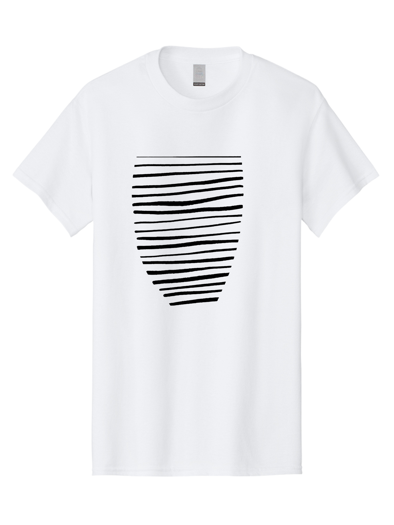 Black-Lines Men'S Graphic Tee, 100% Cotton, Comfortable Casual Summer Wear, Machine Washable, Black Lines, Modern Art, Abstract Design, Graphic Pattern, Digital Illustration, Minimalist Style, Simple Shapes, Contemporary Artwork -  Aaa386 9