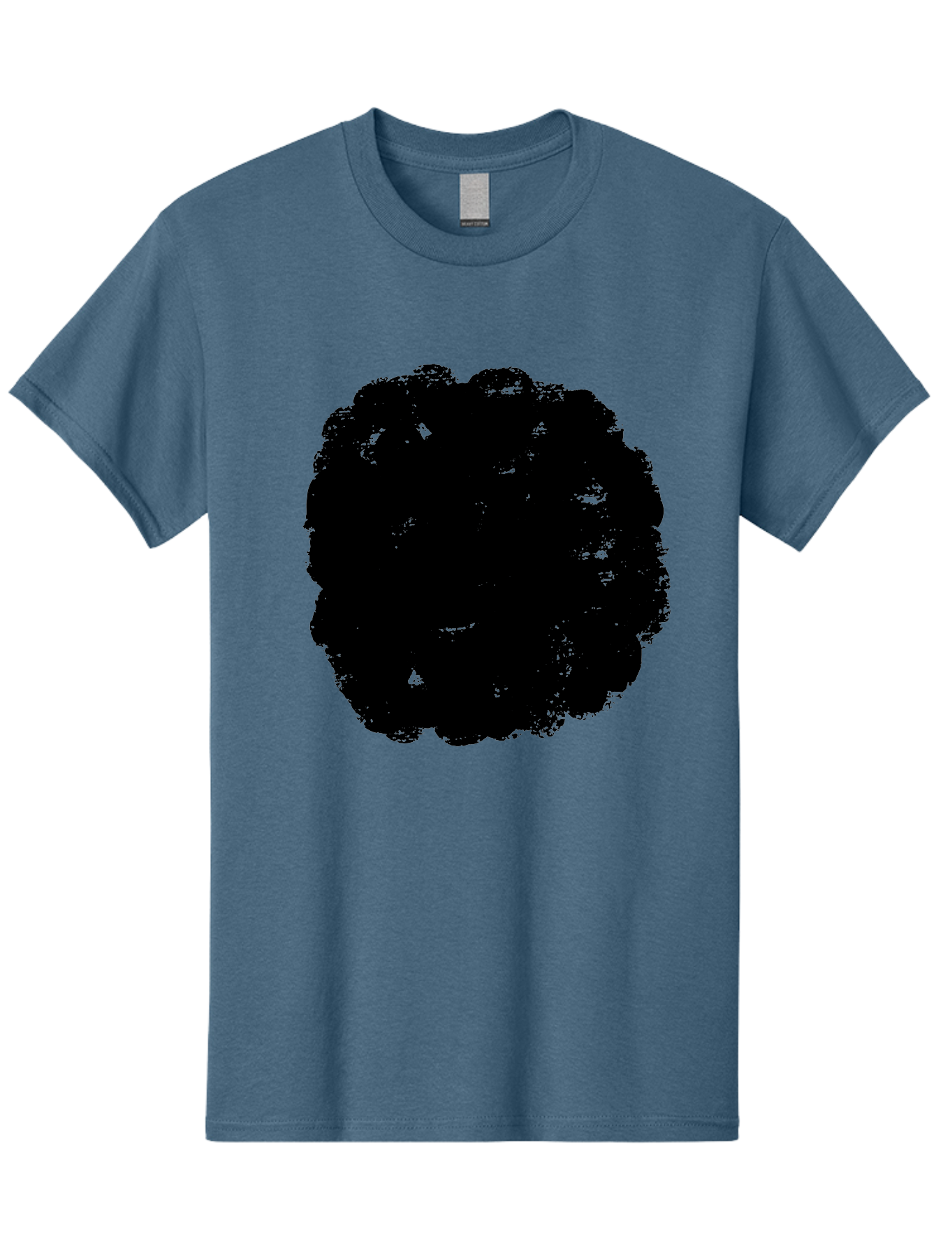 Black-Paint-Splash Men'S Graphic Tee, 100% Cotton, Comfortable Casual Summer Wear, Machine Washable, Abstract Art, Black Shape, Green Background, Digital Illustration, Modern Design, Artistic Expression, Creative Graphics -  Aaa388 13