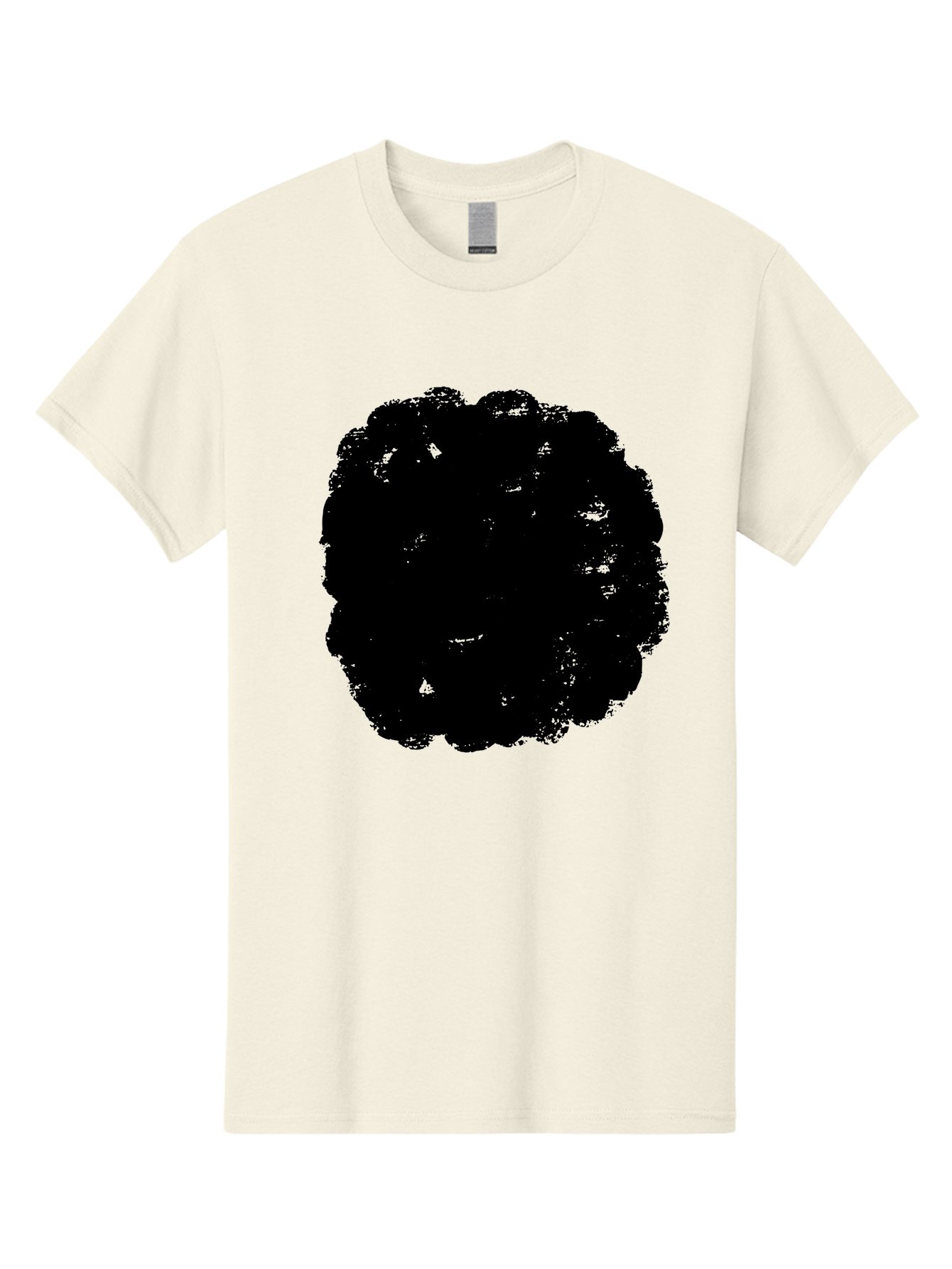 Black-Paint-Splash Men'S Graphic Tee, 100% Cotton, Comfortable Casual Summer Wear, Machine Washable, Abstract Art, Black Shape, Green Background, Digital Illustration, Modern Design, Artistic Expression, Creative Graphics -  Aaa388