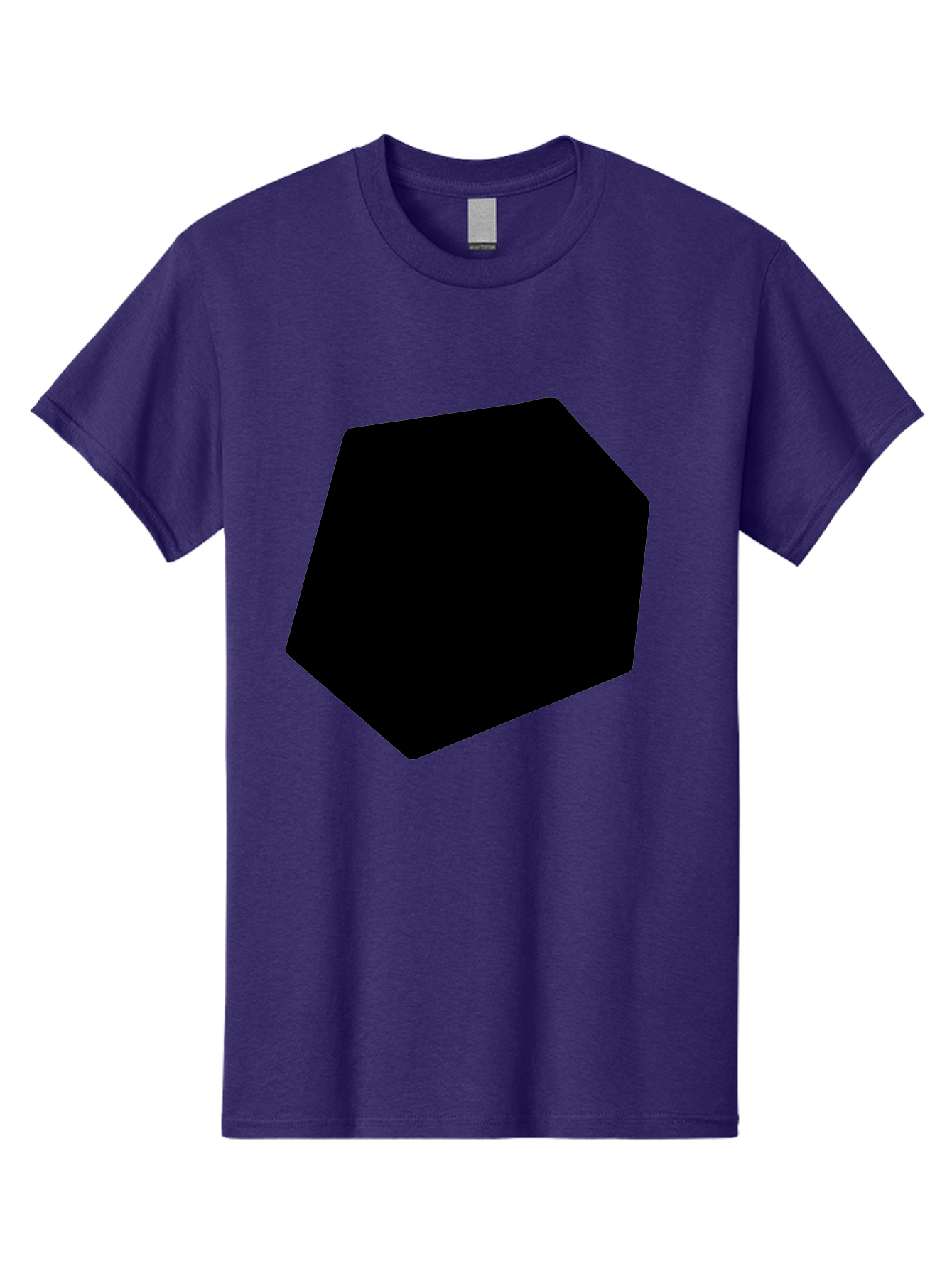 Black-Pentagon Men'S Graphic Tee, 100% Cotton, Comfortable Casual Summer Wear, Machine Washable, Black Heptagon, Geometric Shape, Abstract Design, Minimalist Art, Seven-Sided Polygon, Bold Graphics, Modern Simplicity -  Aaa389 19