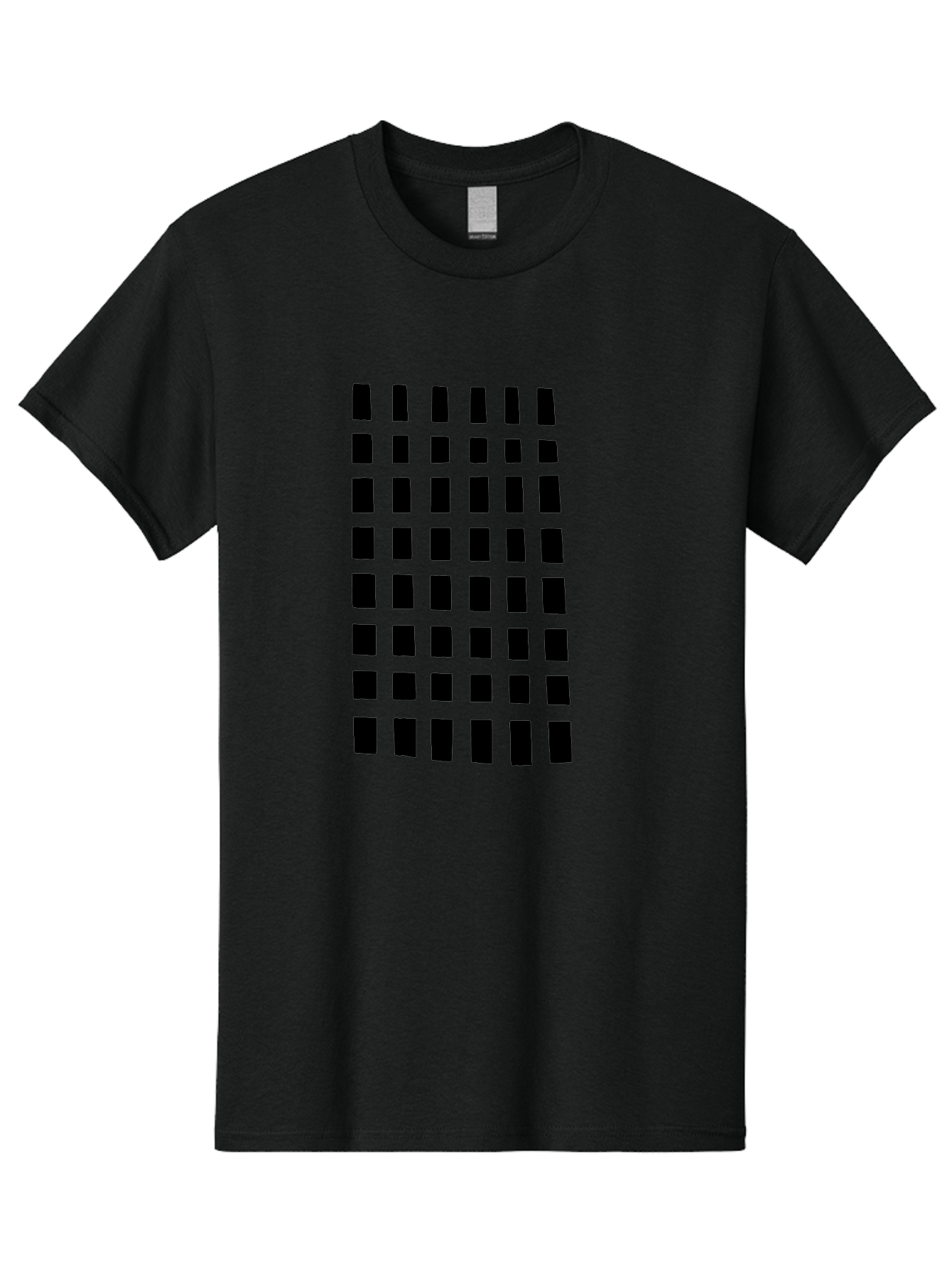 Black-Rectangles Men'S Graphic Tee, 100% Cotton, Comfortable Casual Summer Wear, Machine Washable, Grid Of Black Rectangles, Geometric Pattern, Bold Design, Simple Shapes, Modern Art, Graphic Design Elements -  Aaa390 11
