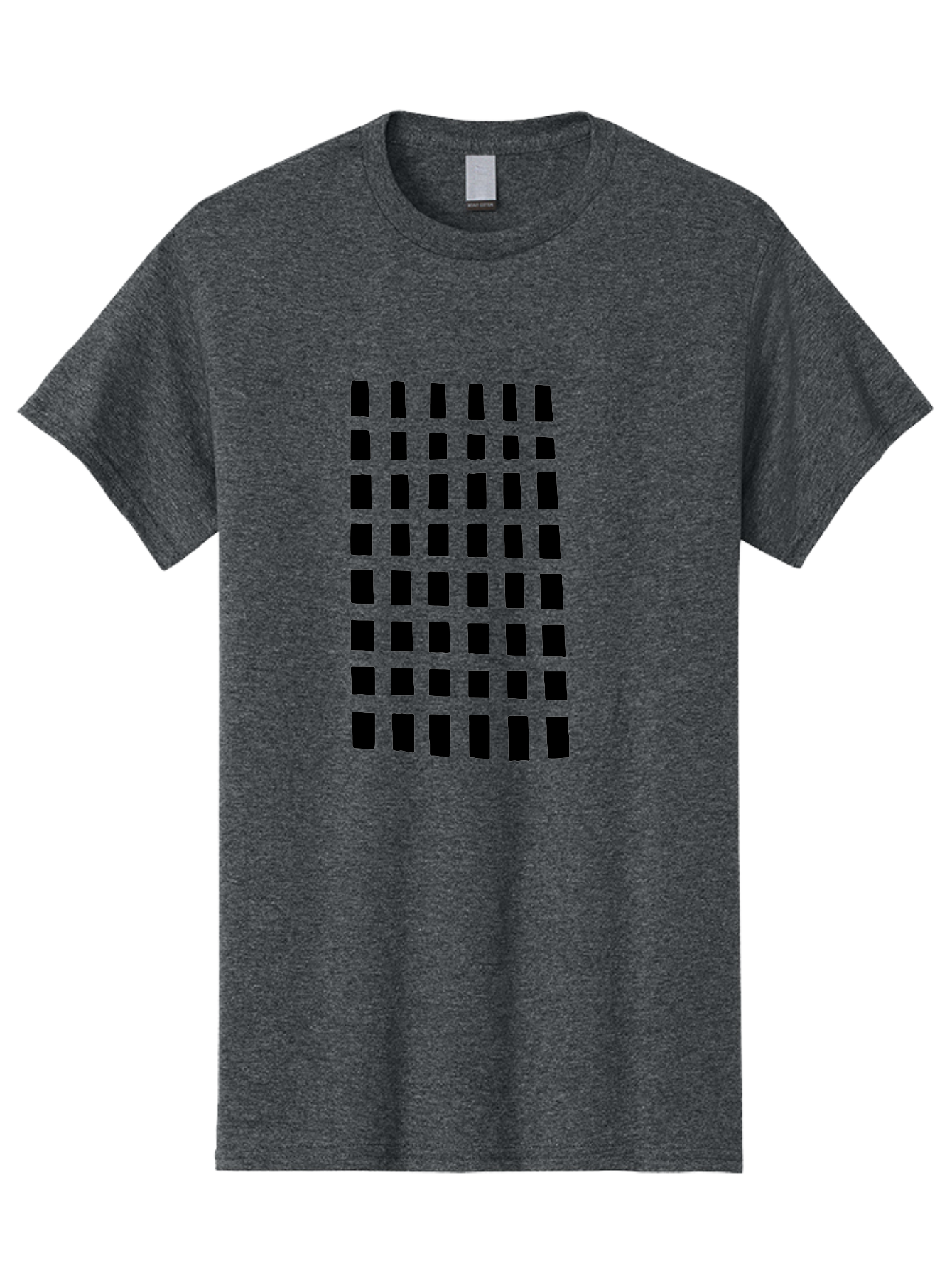 Black-Rectangles Men'S Graphic Tee, 100% Cotton, Comfortable Casual Summer Wear, Machine Washable, Grid Of Black Rectangles, Geometric Pattern, Bold Design, Simple Shapes, Modern Art, Graphic Design Elements -  Aaa390 27