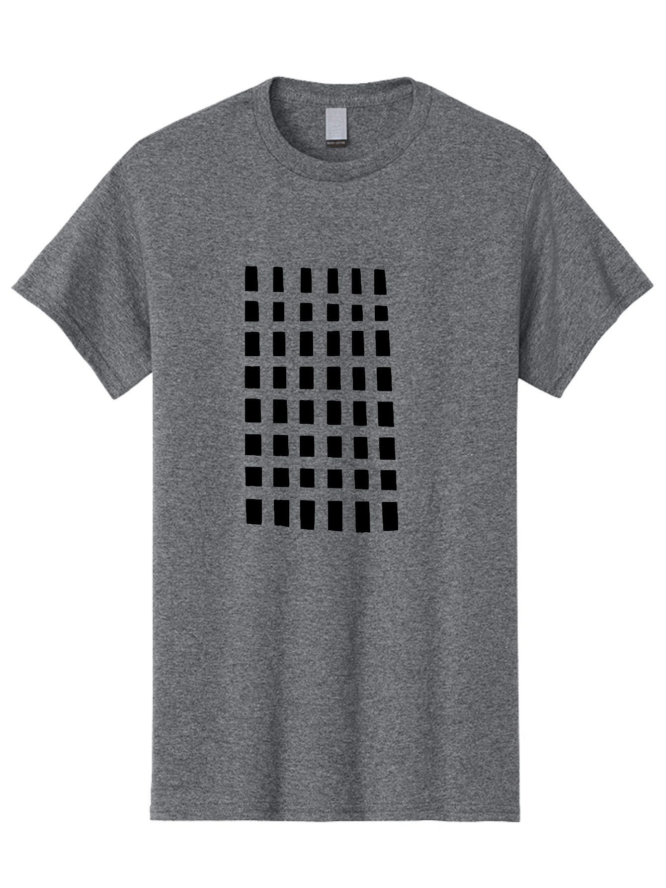 Black-Rectangles Men'S Graphic Tee, 100% Cotton, Comfortable Casual Summer Wear, Machine Washable, Grid Of Black Rectangles, Geometric Pattern, Bold Design, Simple Shapes, Modern Art, Graphic Design Elements -  Aaa390 15