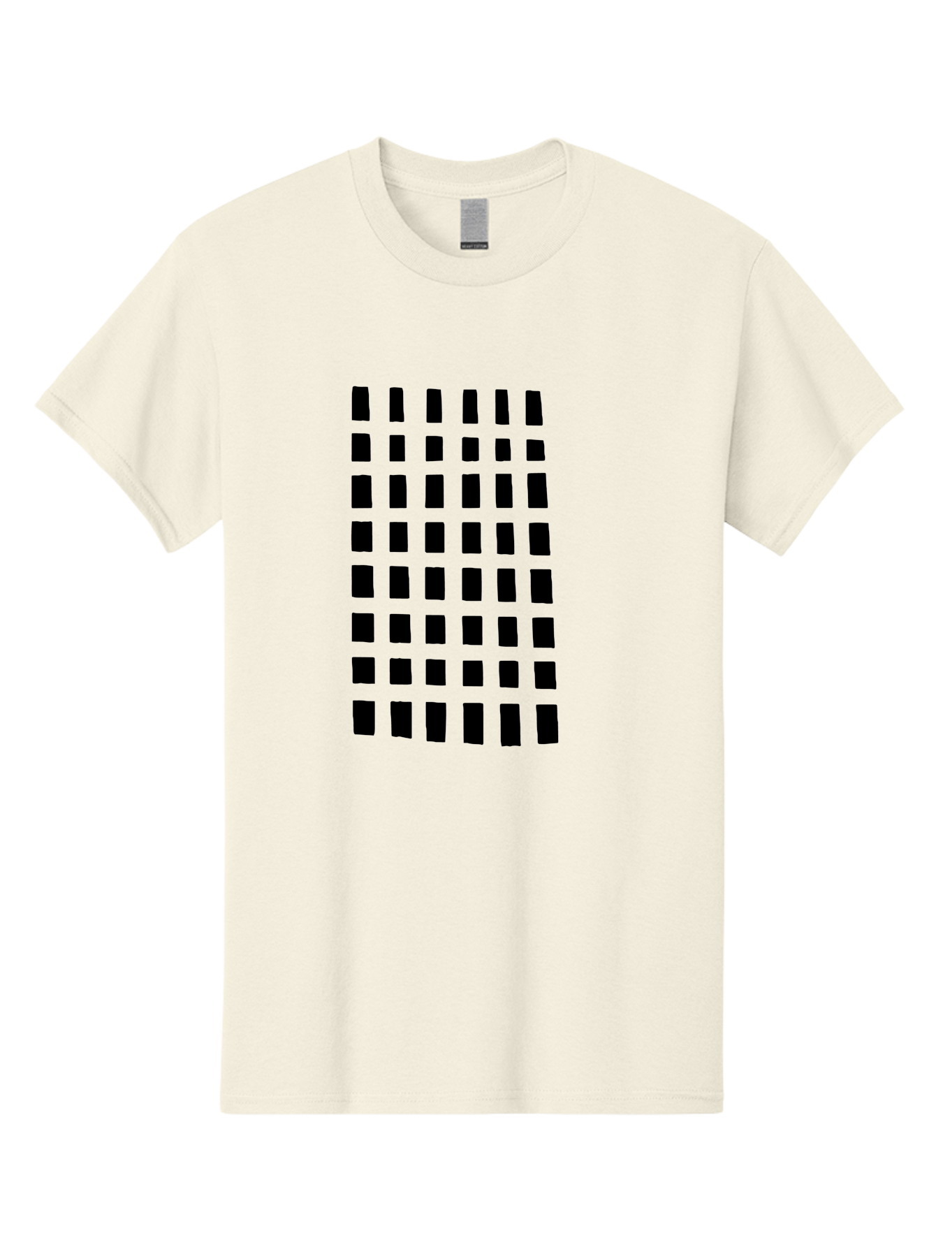 Black-Rectangles Men'S Graphic Tee, 100% Cotton, Comfortable Casual Summer Wear, Machine Washable, Grid Of Black Rectangles, Geometric Pattern, Bold Design, Simple Shapes, Modern Art, Graphic Design Elements -  Aaa390 9