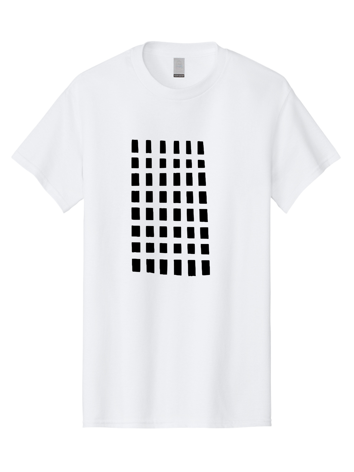 Black-Rectangles Men'S Graphic Tee, 100% Cotton, Comfortable Casual Summer Wear, Machine Washable, Grid Of Black Rectangles, Geometric Pattern, Bold Design, Simple Shapes, Modern Art, Graphic Design Elements -  Aaa390 19
