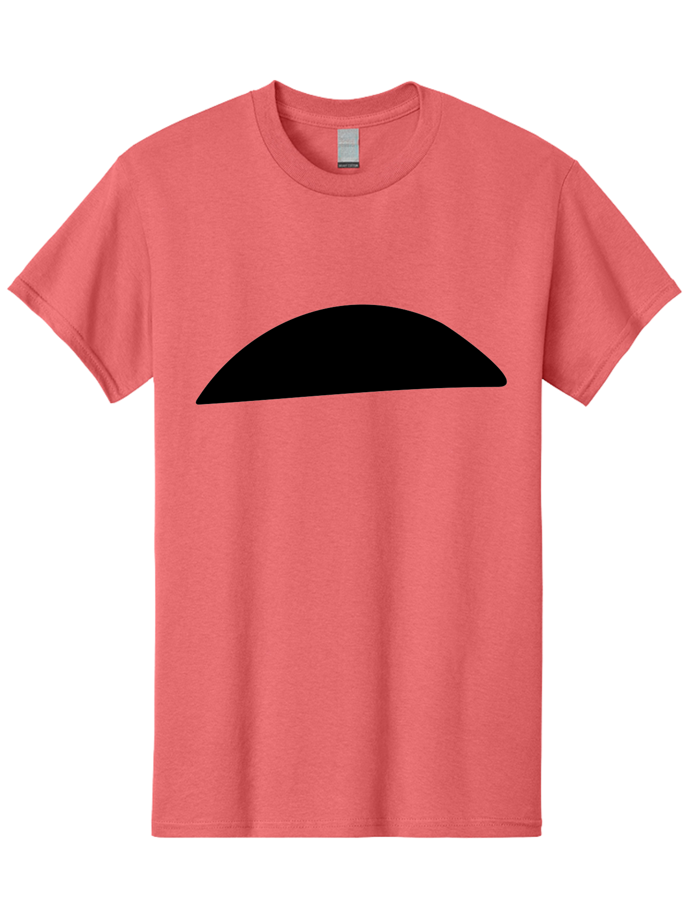 Black-Semicircle Men'S Graphic Tee, 100% Cotton, Comfortable Casual Summer Wear, Machine Washable, Black Semicircle Shape, Minimalist Design, Simple Graphic, Abstract Shape, Modern Art, Geometric Figure -  Aaa392 27