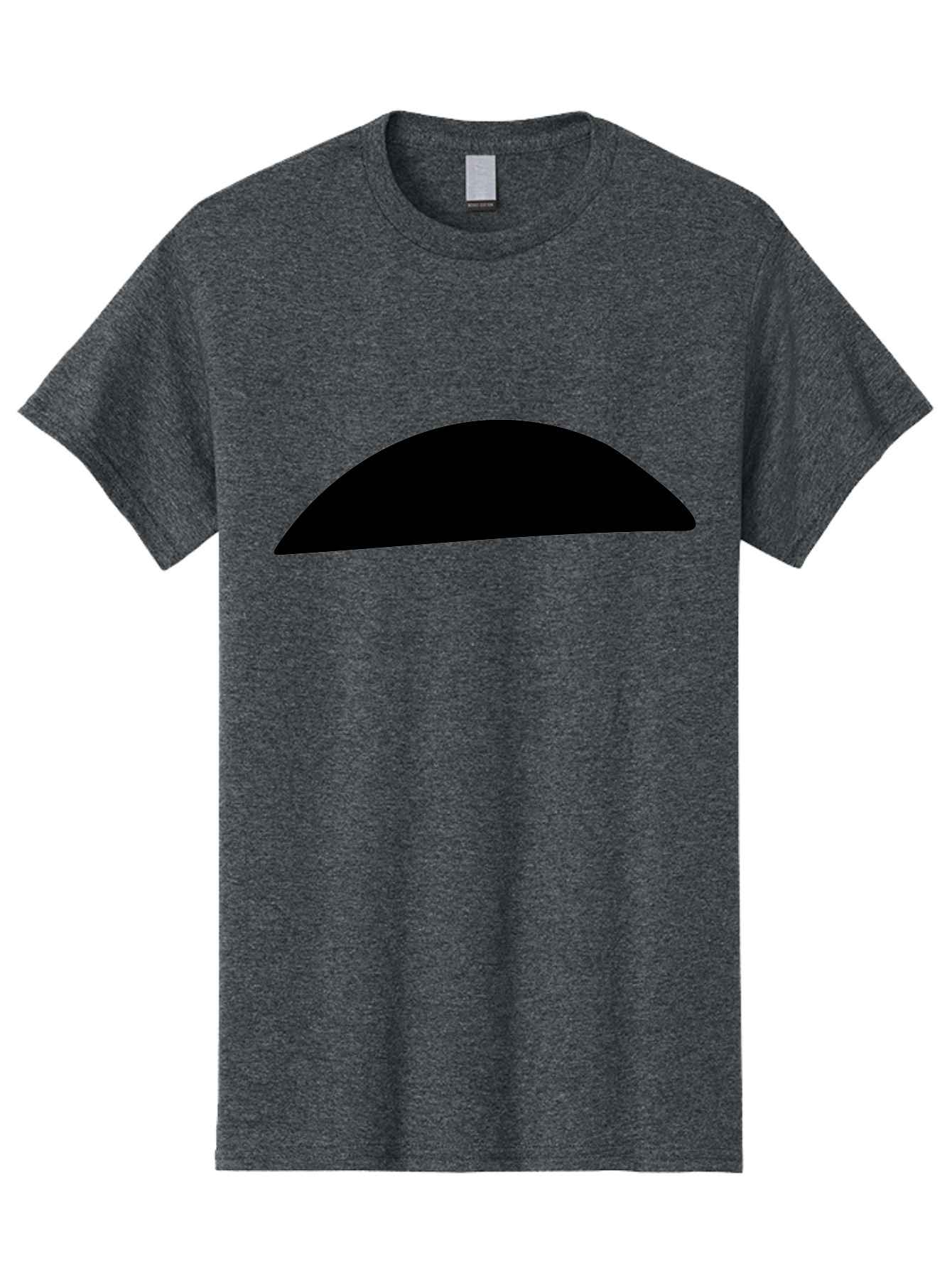 Black-Semicircle Men'S Graphic Tee, 100% Cotton, Comfortable Casual Summer Wear, Machine Washable, Black Semicircle Shape, Minimalist Design, Simple Graphic, Abstract Shape, Modern Art, Geometric Figure -  Aaa392 25