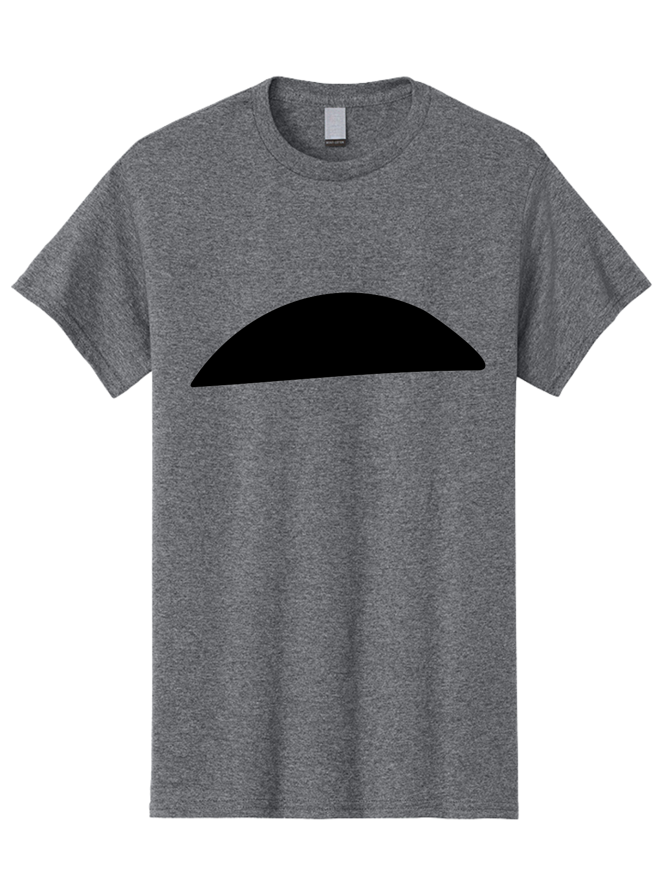Black-Semicircle Men'S Graphic Tee, 100% Cotton, Comfortable Casual Summer Wear, Machine Washable, Black Semicircle Shape, Minimalist Design, Simple Graphic, Abstract Shape, Modern Art, Geometric Figure -  Aaa392 13