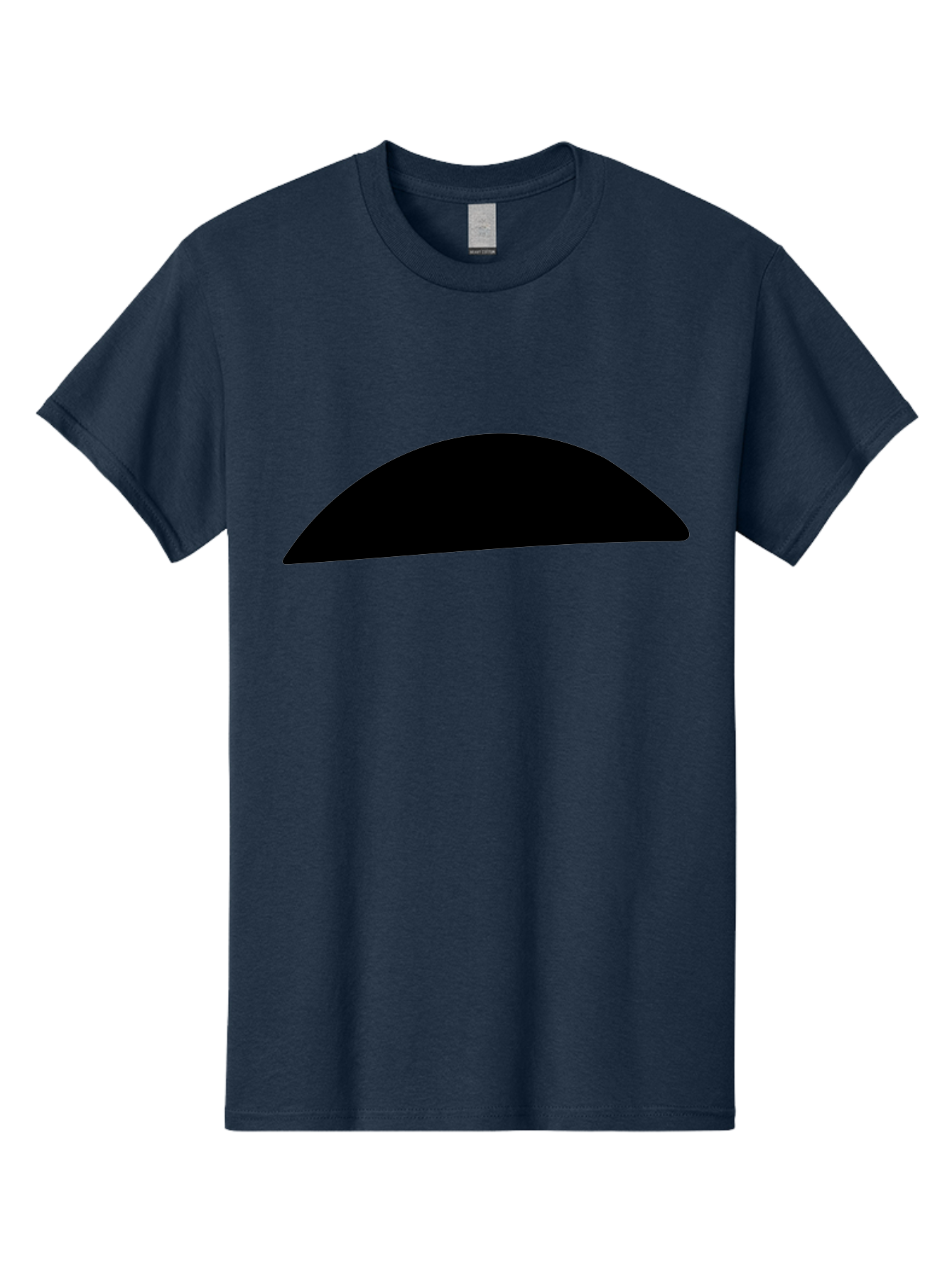 Black-Semicircle Men'S Graphic Tee, 100% Cotton, Comfortable Casual Summer Wear, Machine Washable, Black Semicircle Shape, Minimalist Design, Simple Graphic, Abstract Shape, Modern Art, Geometric Figure -  Aaa392 21