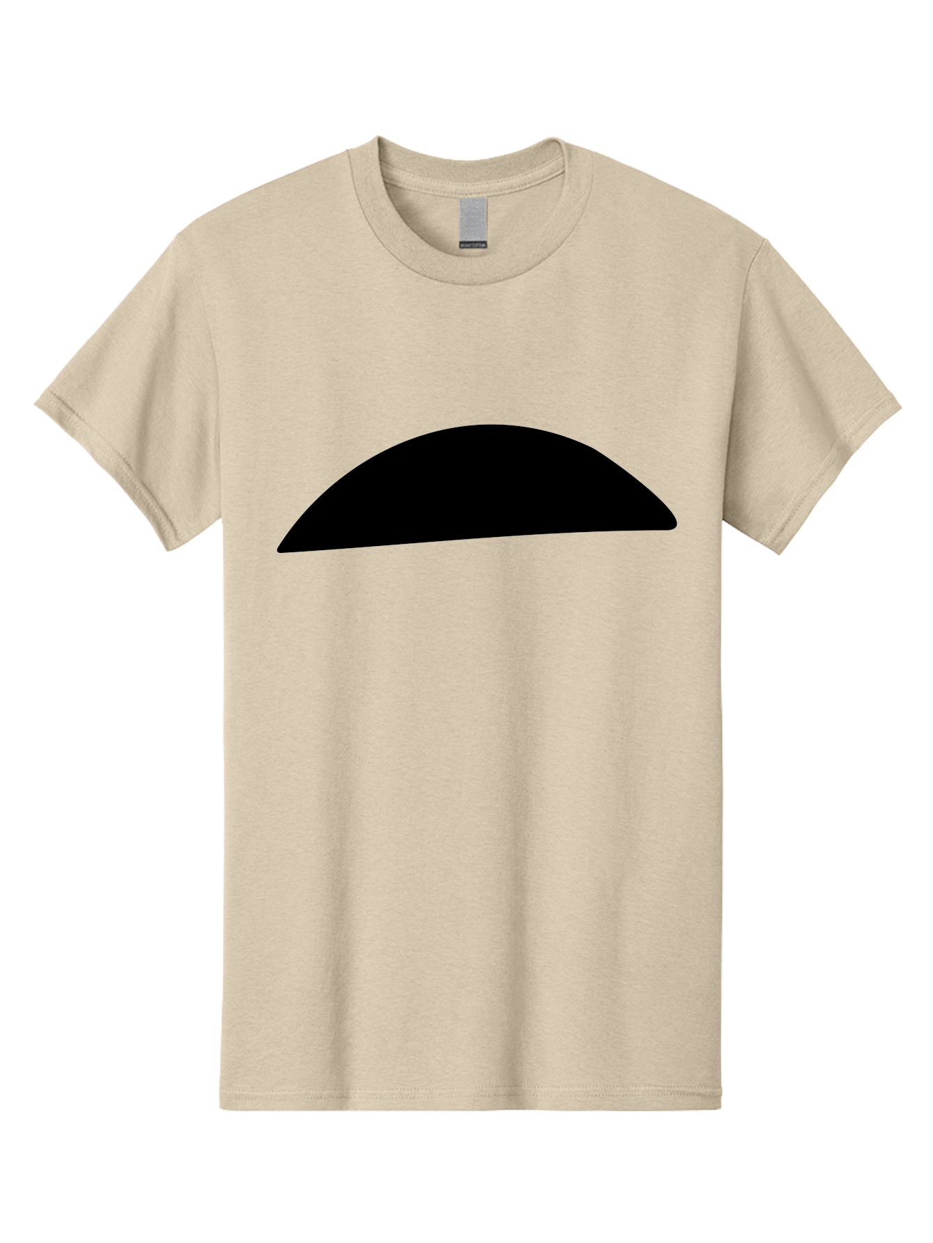 Black-Semicircle Men'S Graphic Tee, 100% Cotton, Comfortable Casual Summer Wear, Machine Washable, Black Semicircle Shape, Minimalist Design, Simple Graphic, Abstract Shape, Modern Art, Geometric Figure -  Aaa392 3