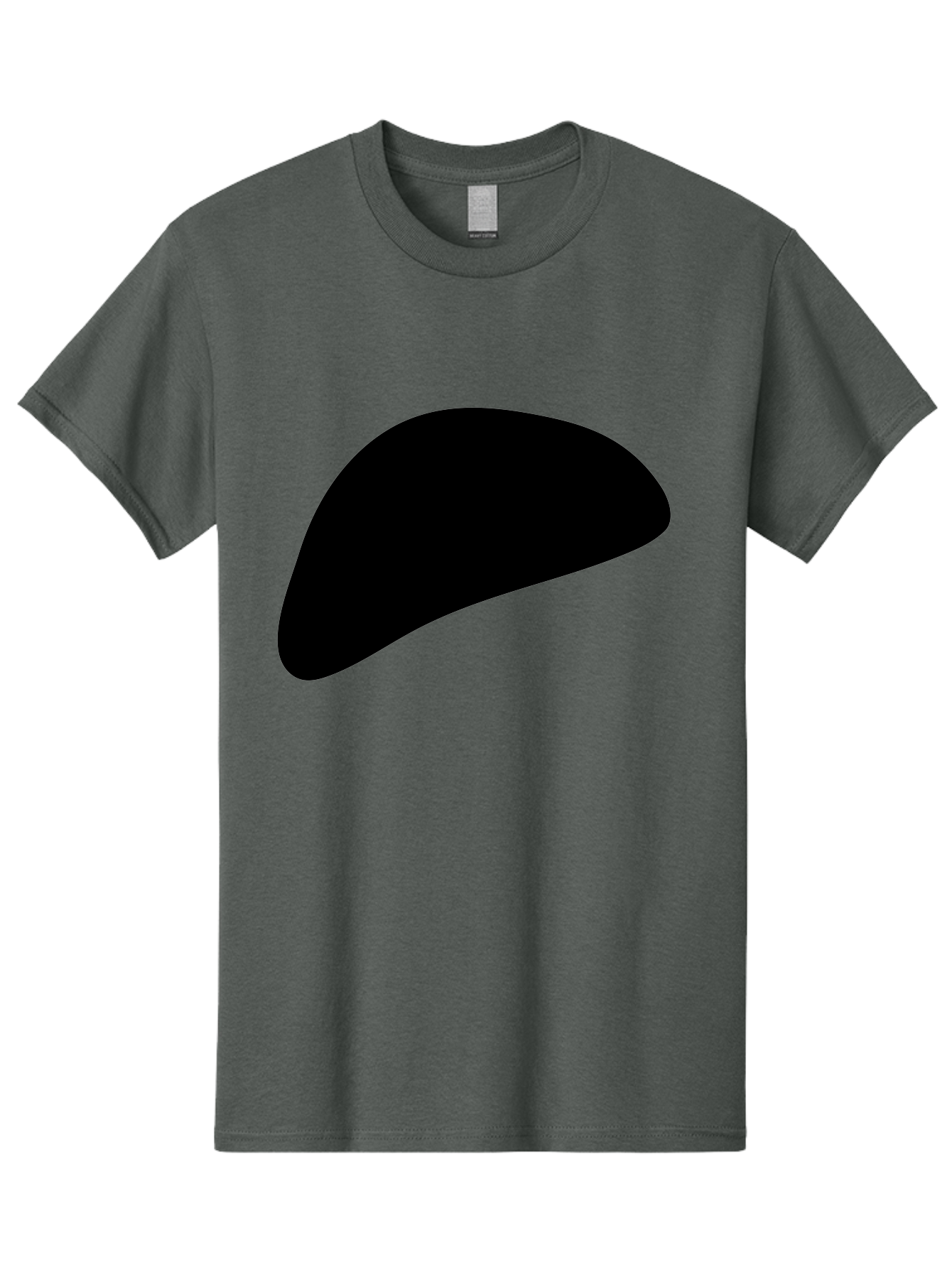 Black-Shape Men'S Graphic Tee, 100% Cotton, Comfortable Casual Summer Wear, Machine Washable, Abstract Black Shape, Minimalist Design, Simple Graphics, Modern Art, Sleek Silhouette, Abstract Shapes -  Aaa393 11